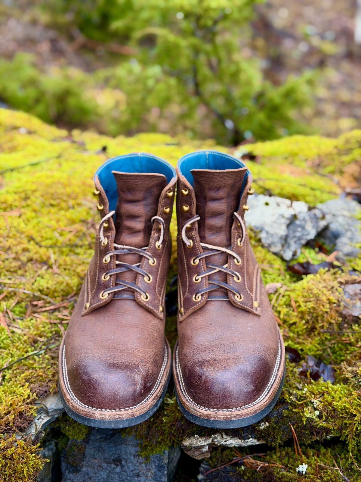 Photo by ostmo on December 5, 2025 of the Iron Boots x Østmo Type 1 in C.F. Stead Snuff Waxed Kudu.