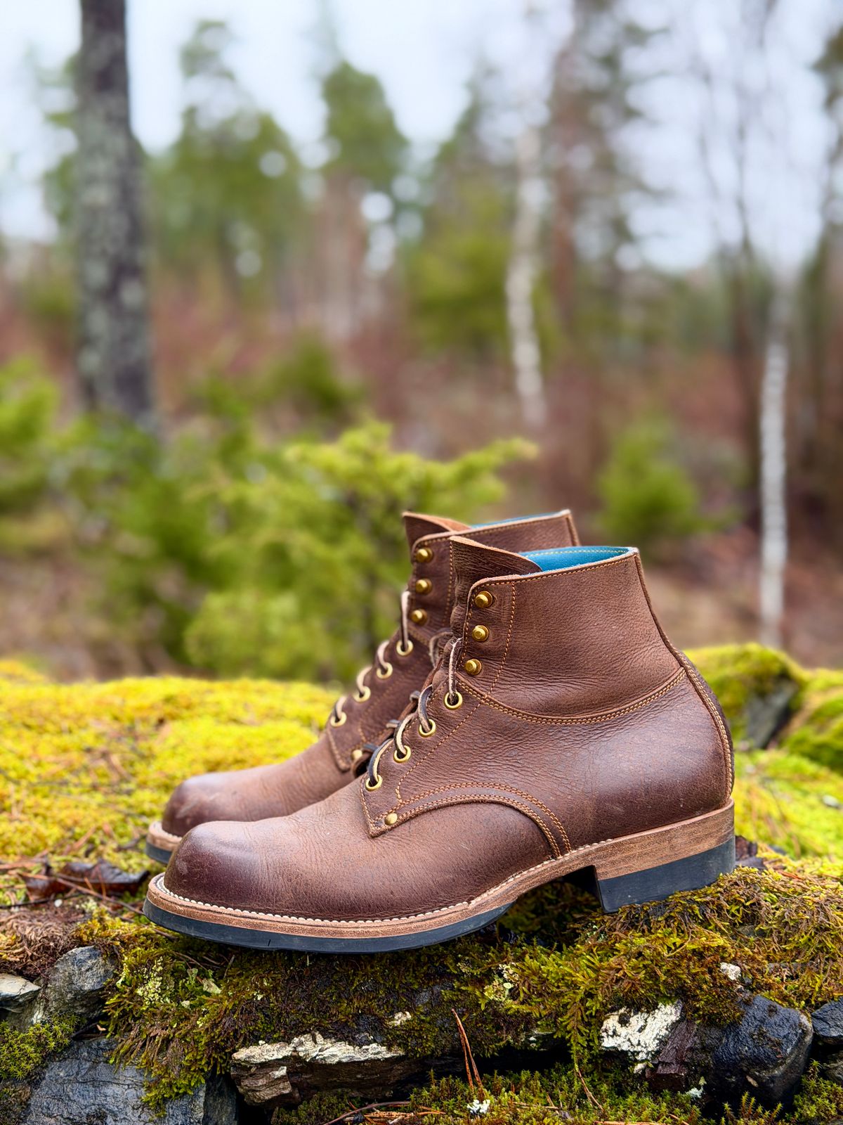 Photo by ostmo on December 5, 2025 of the Iron Boots x Østmo Type 1 in C.F. Stead Snuff Waxed Kudu.