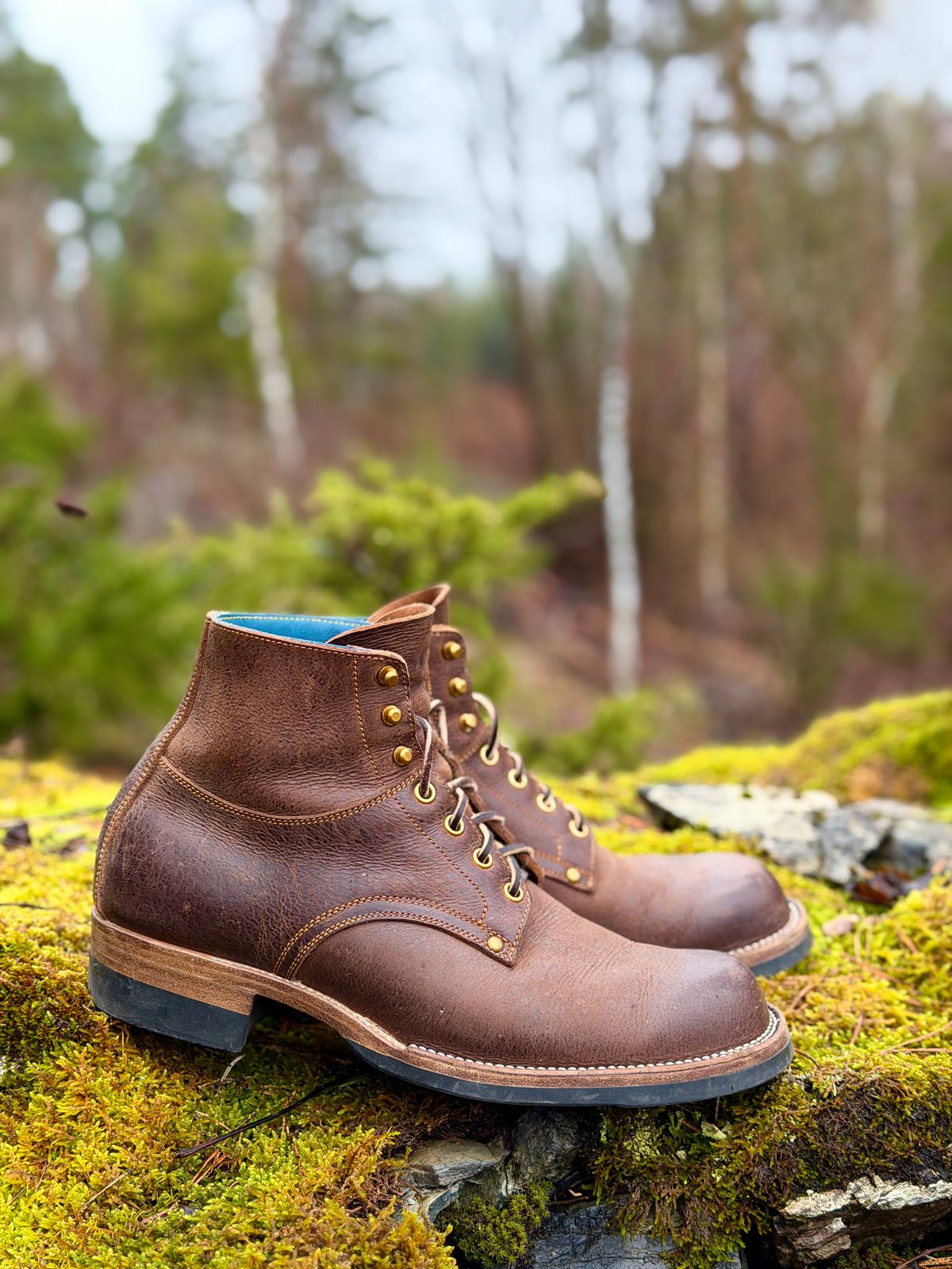 Photo by ostmo on December 5, 2025 of the Iron Boots x Østmo Type 1 in C.F. Stead Snuff Waxed Kudu.