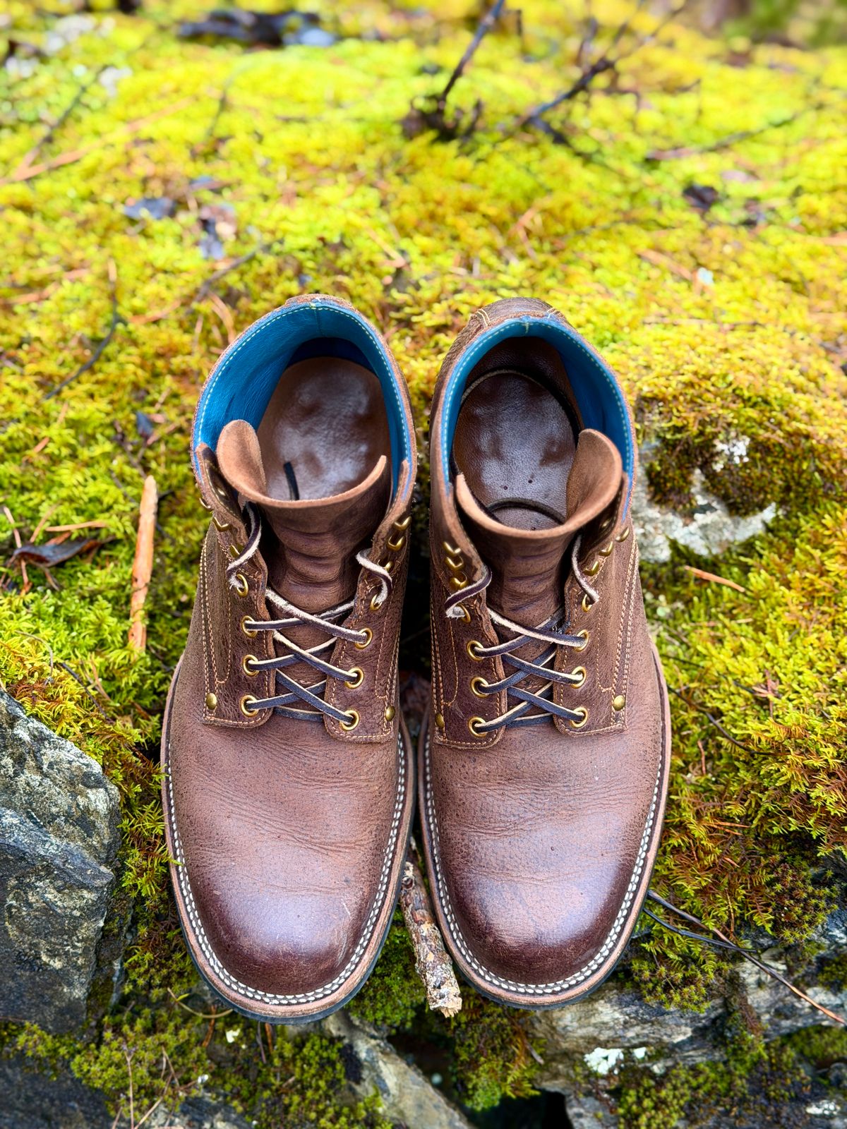 Photo by ostmo on December 5, 2025 of the Iron Boots x Østmo Type 1 in C.F. Stead Snuff Waxed Kudu.