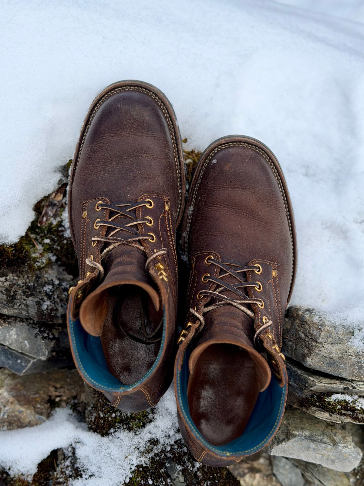 Photo by ostmo on February 5, 2026 of the Iron Boots x Østmo Type 1 in C.F. Stead Snuff Waxed Kudu.