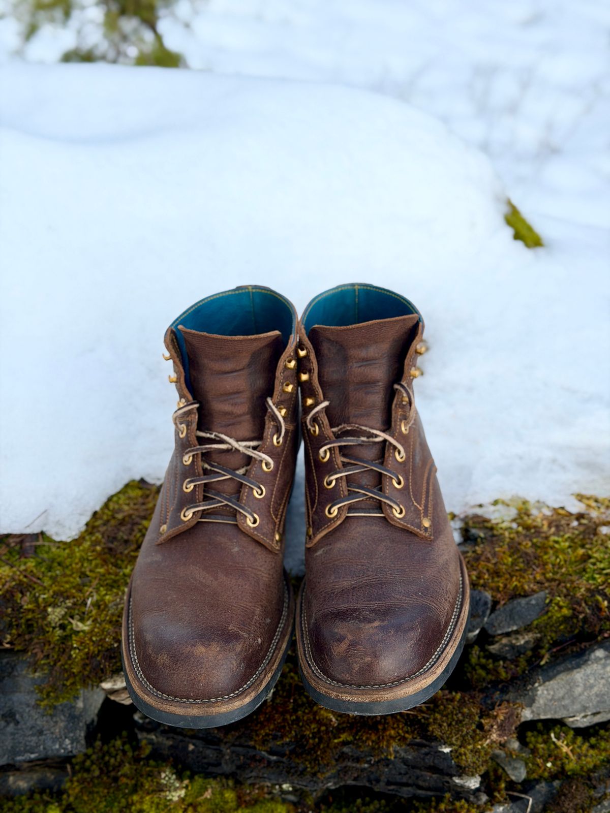 Photo by ostmo on March 1, 2026 of the Iron Boots x Østmo Type 1 in C.F. Stead Snuff Waxed Kudu.