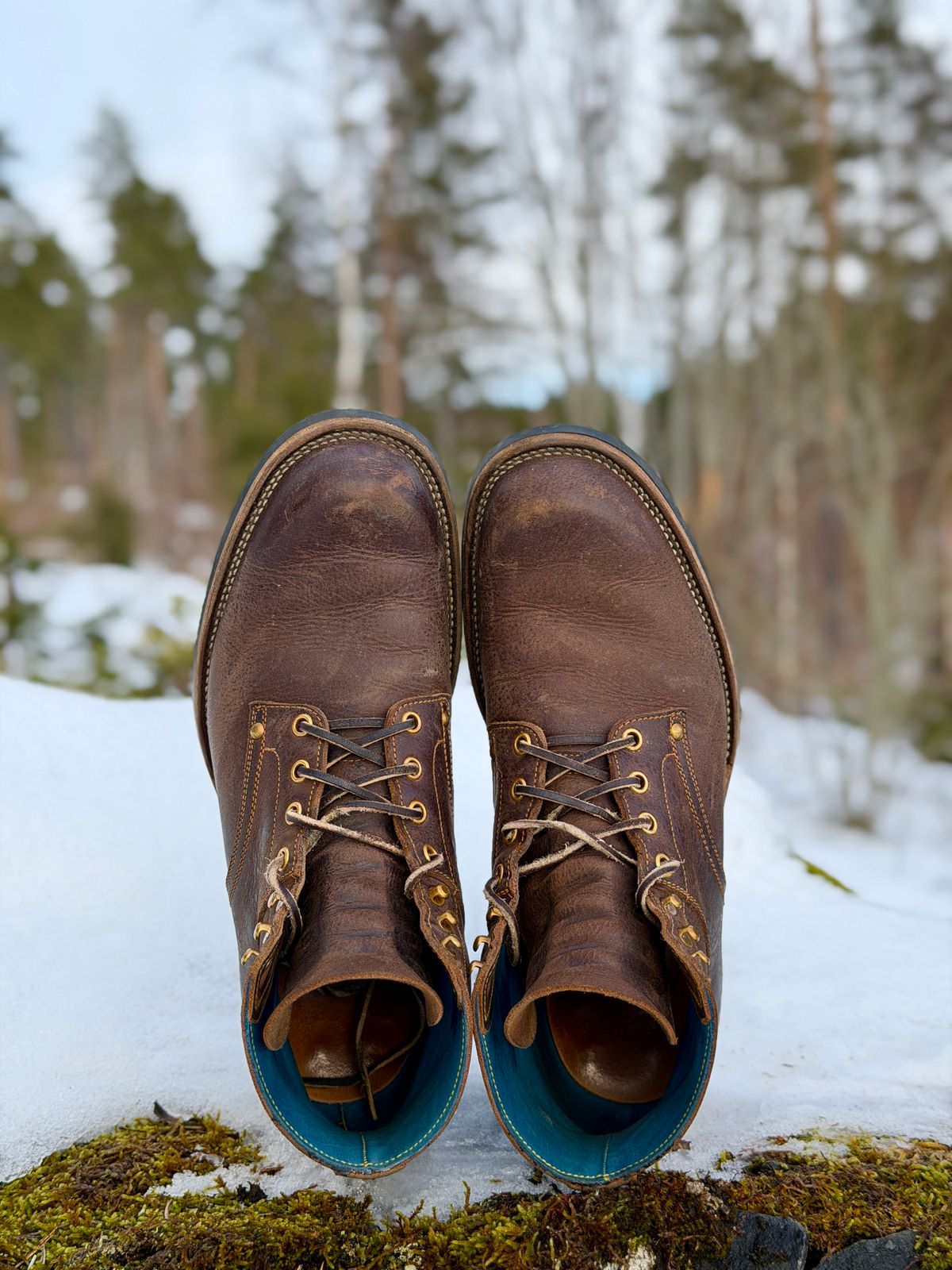 Photo by ostmo on March 1, 2026 of the Iron Boots x Østmo Type 1 in C.F. Stead Snuff Waxed Kudu.