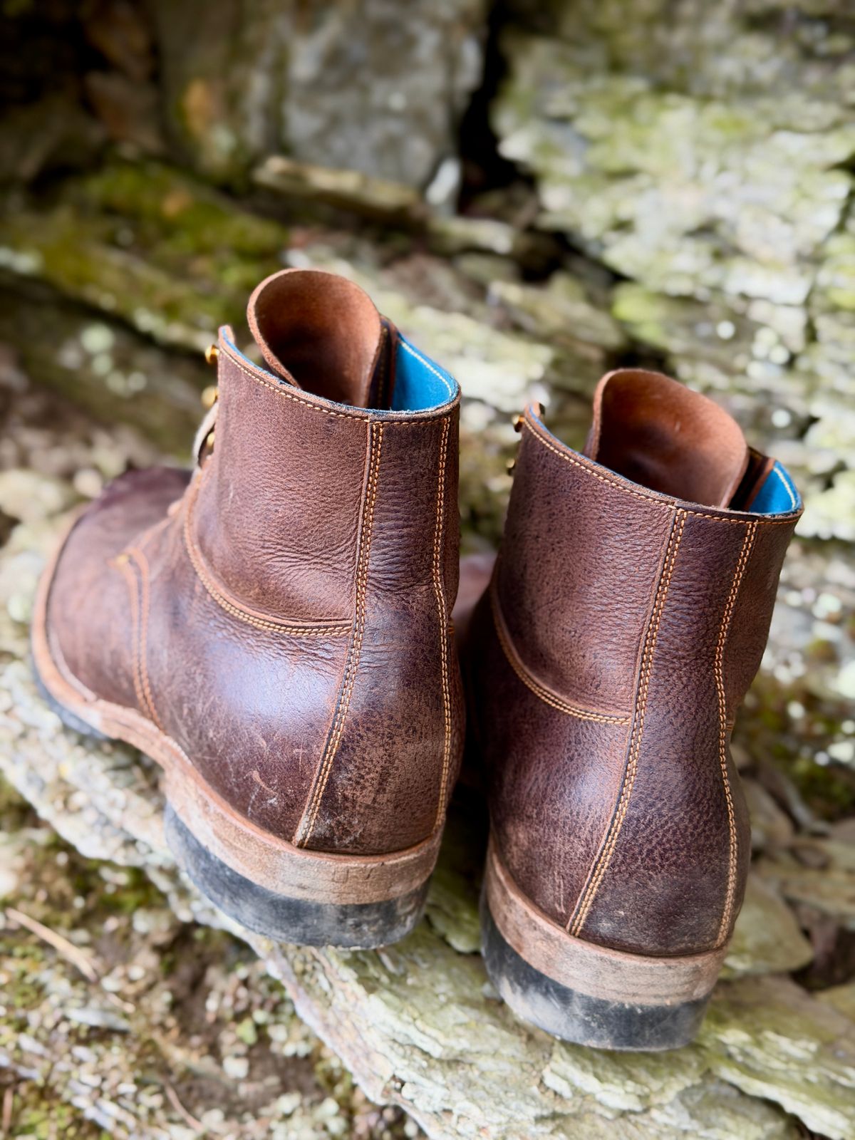 Photo by ostmo on April 1, 2026 of the Iron Boots x Østmo Type 1 in C.F. Stead Snuff Waxed Kudu.