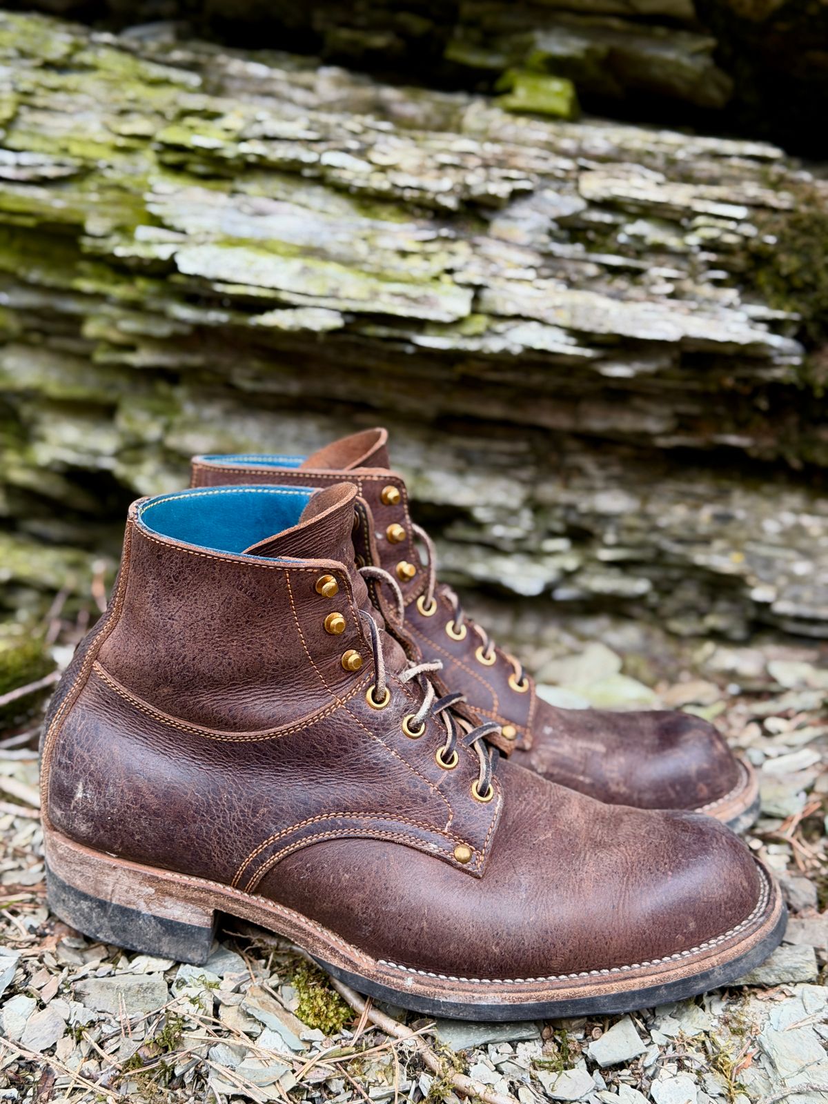 Photo by ostmo on April 1, 2026 of the Iron Boots x Østmo Type 1 in C.F. Stead Snuff Waxed Kudu.