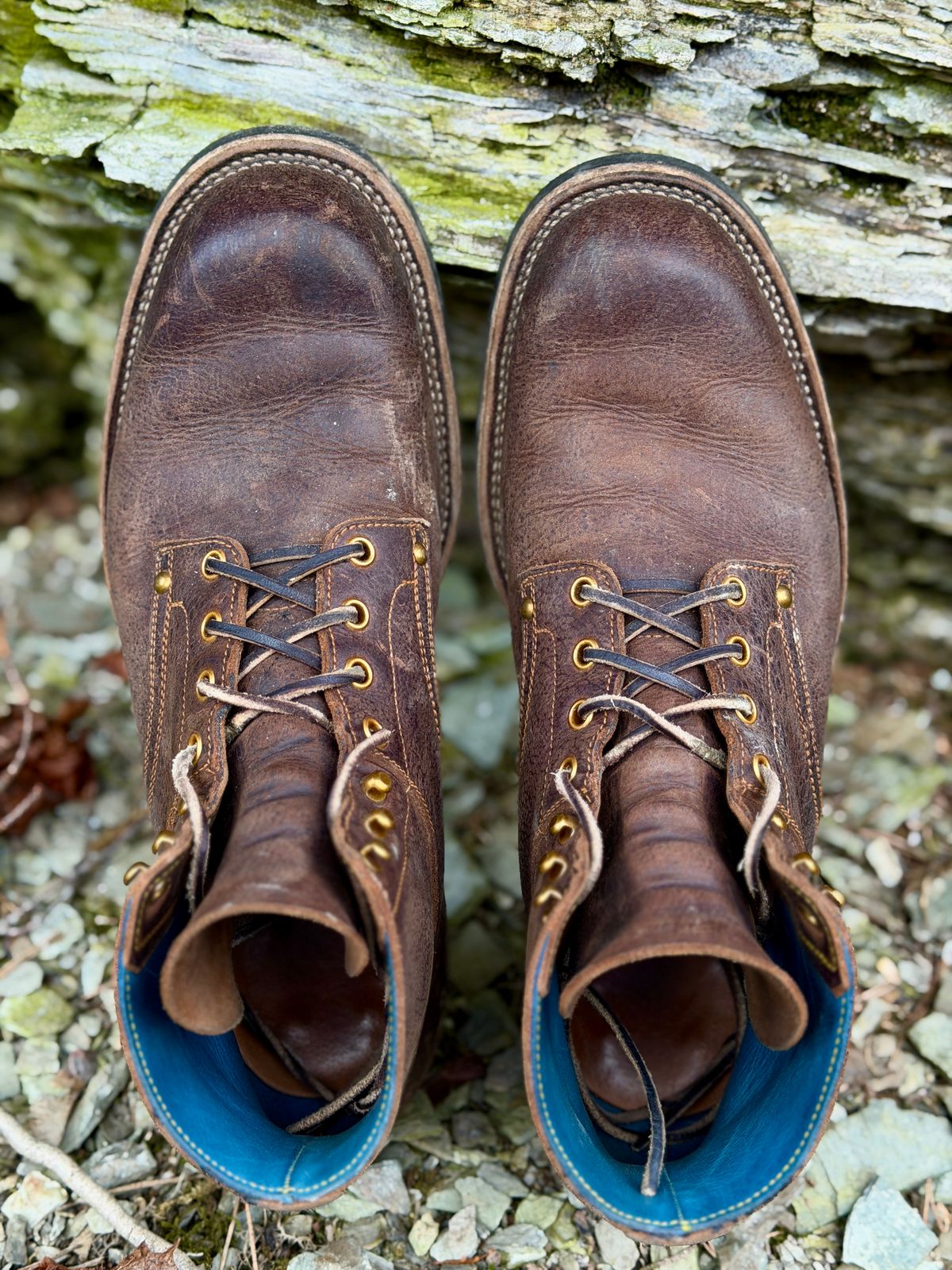 Photo by ostmo on April 1, 2026 of the Iron Boots x Østmo Type 1 in C.F. Stead Snuff Waxed Kudu.