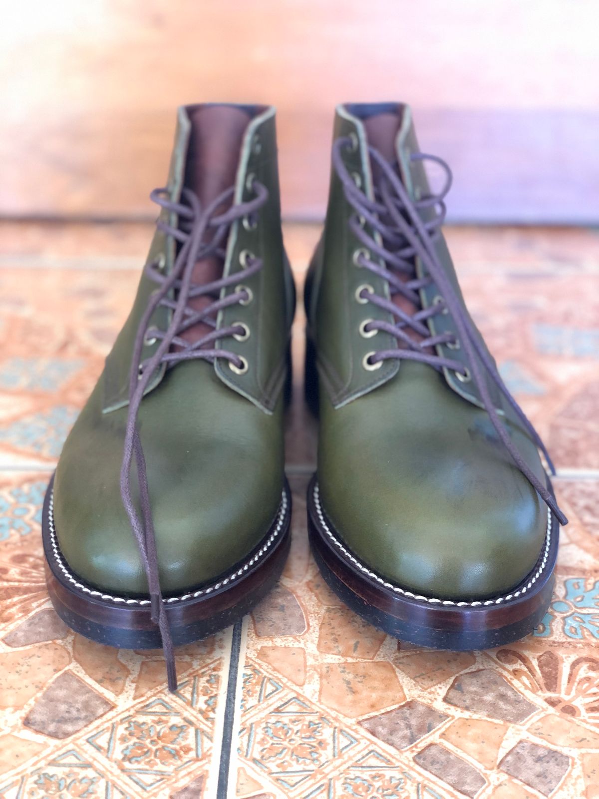 Photo by bijansesame on October 1, 2022 of the Onderhoud SVC01 Boondocker in Badalassi Carlo Olive Green Minerva.