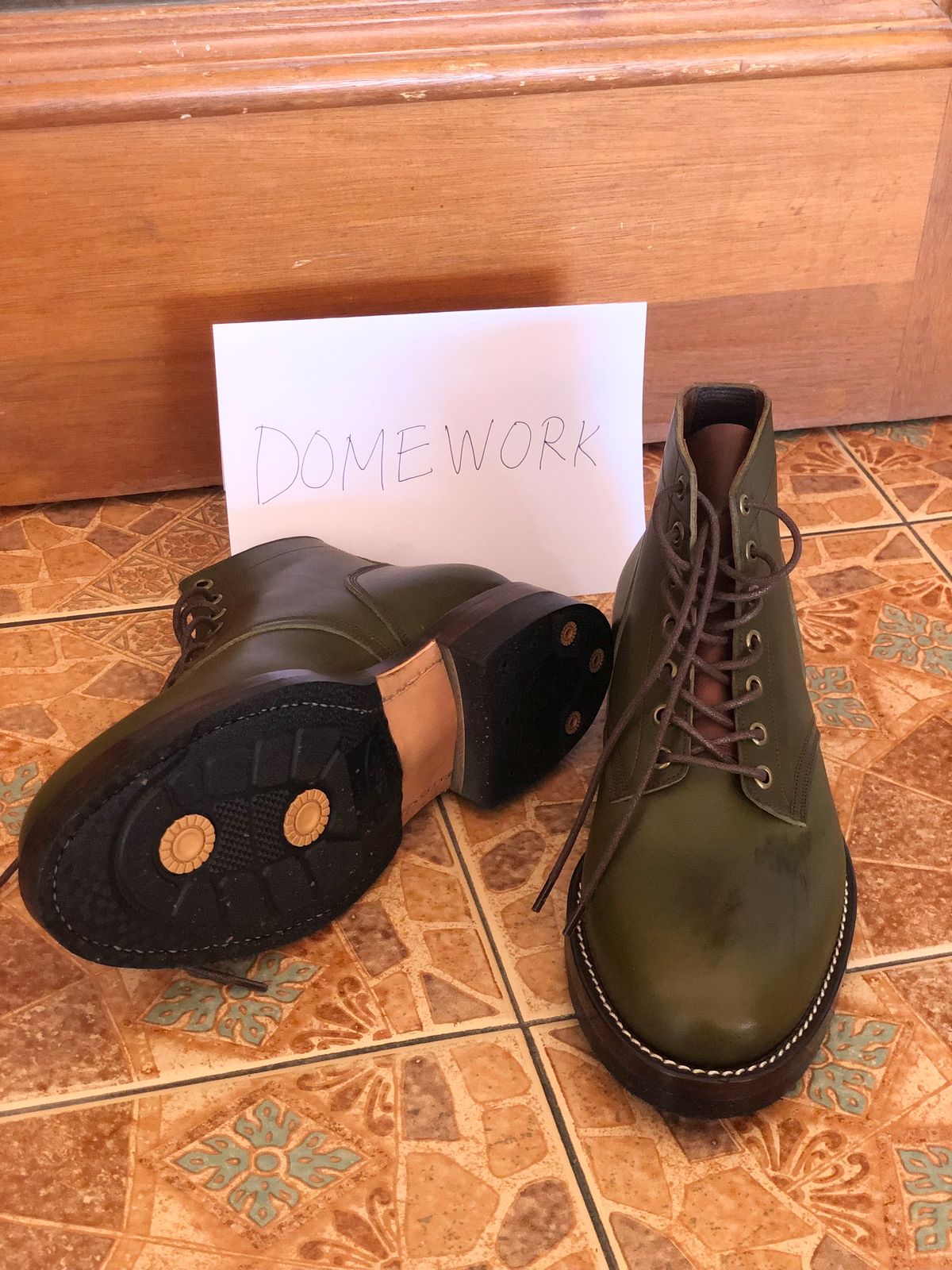 Photo by bijansesame on October 1, 2022 of the Onderhoud SVC01 Boondocker in Badalassi Carlo Olive Green Minerva.