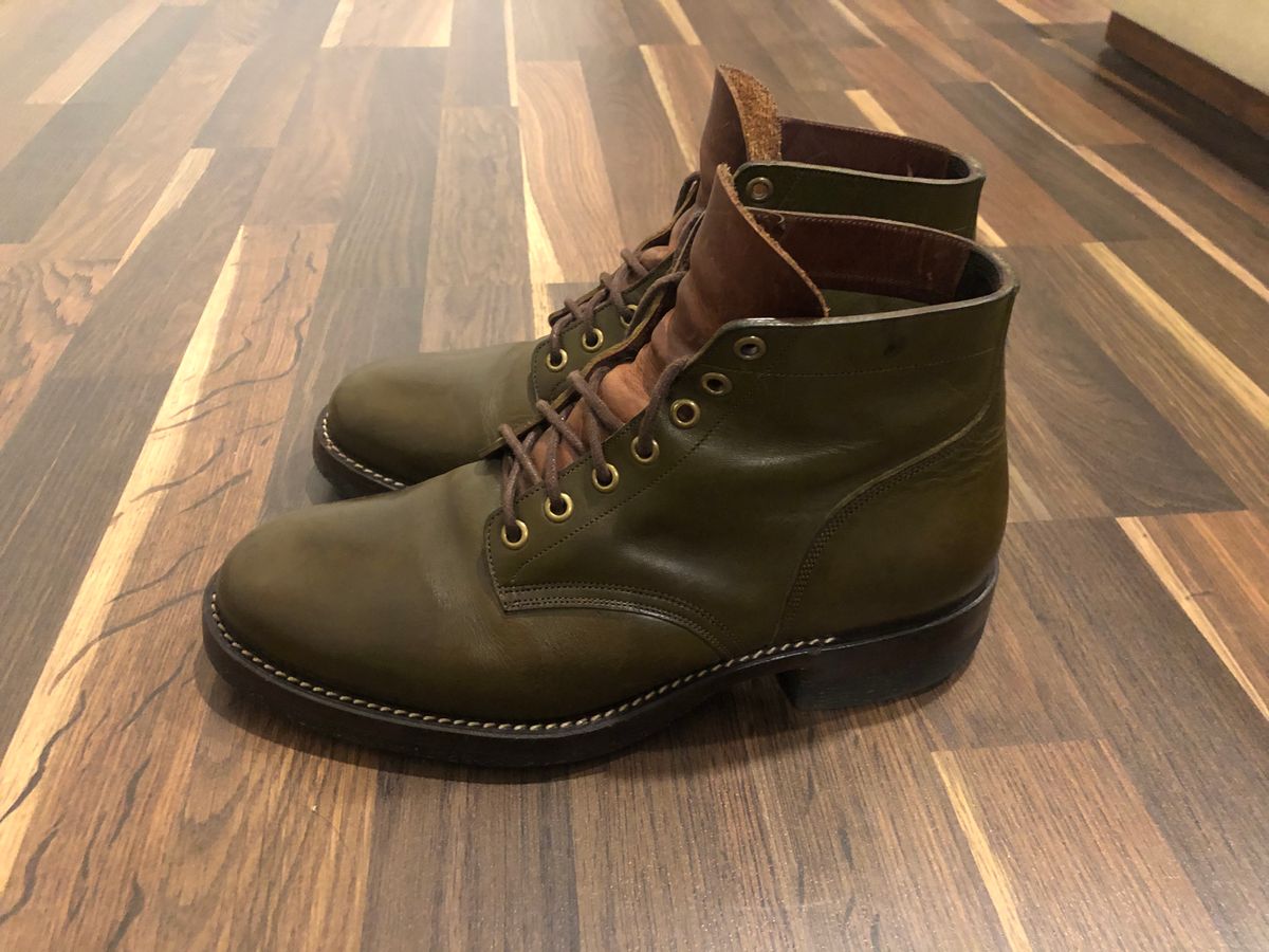 Photo by bijansesame on February 5, 2023 of the Onderhoud SVC01 Boondocker in Badalassi Carlo Olive Green Minerva.