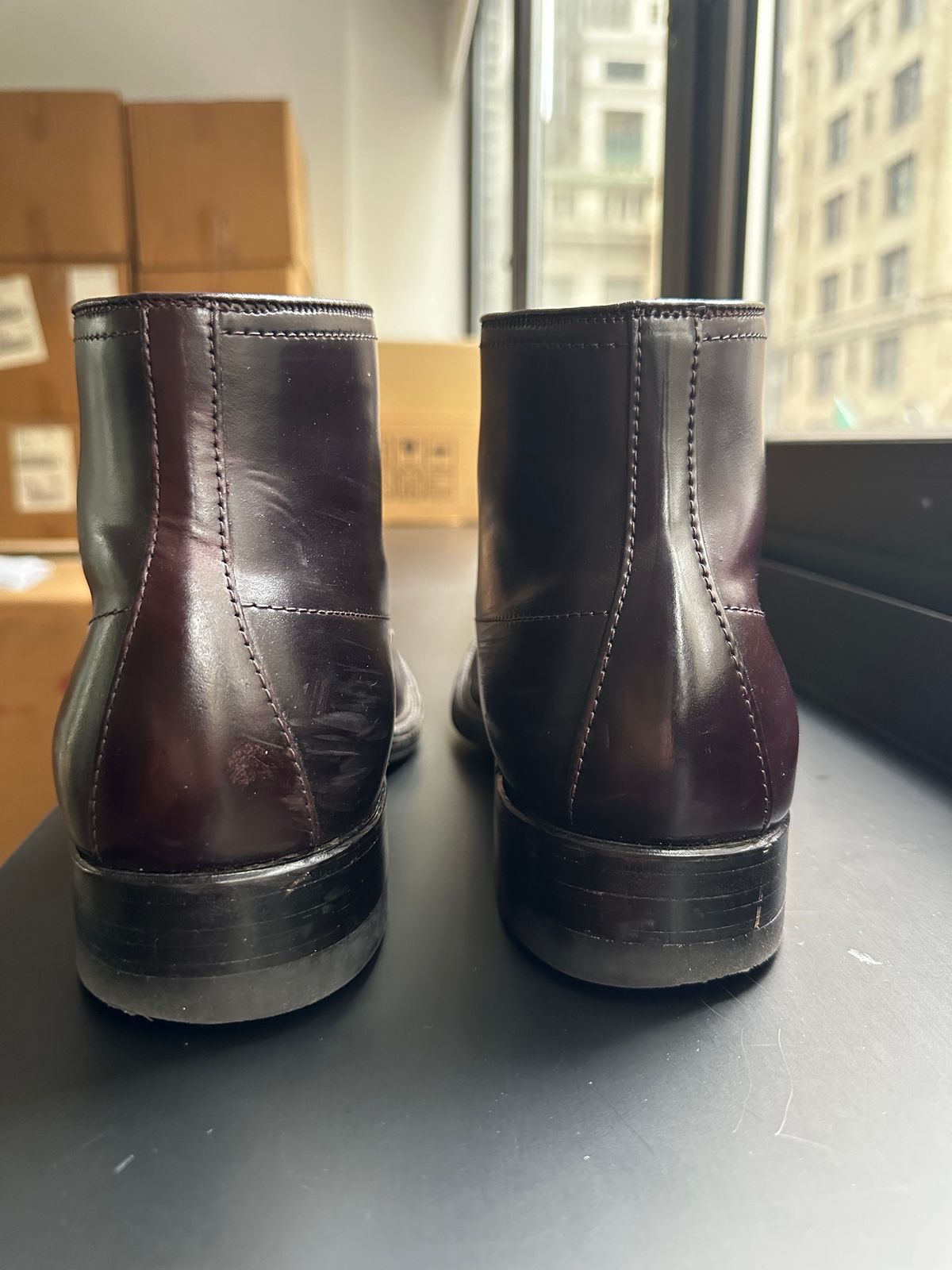 Photo by 8loop on December 4, 2023 of the Alden Indy Boot in Horween Color 8 Shell Cordovan.