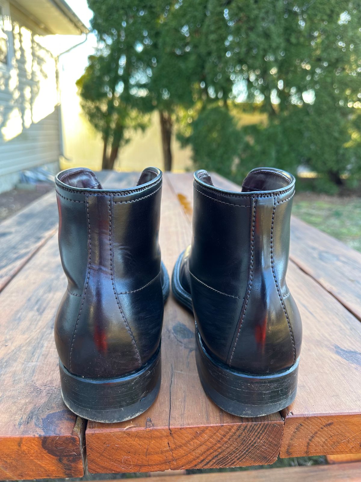 Photo by 8loop on March 3, 2024 of the Alden Indy Boot in Horween Color 8 Shell Cordovan.