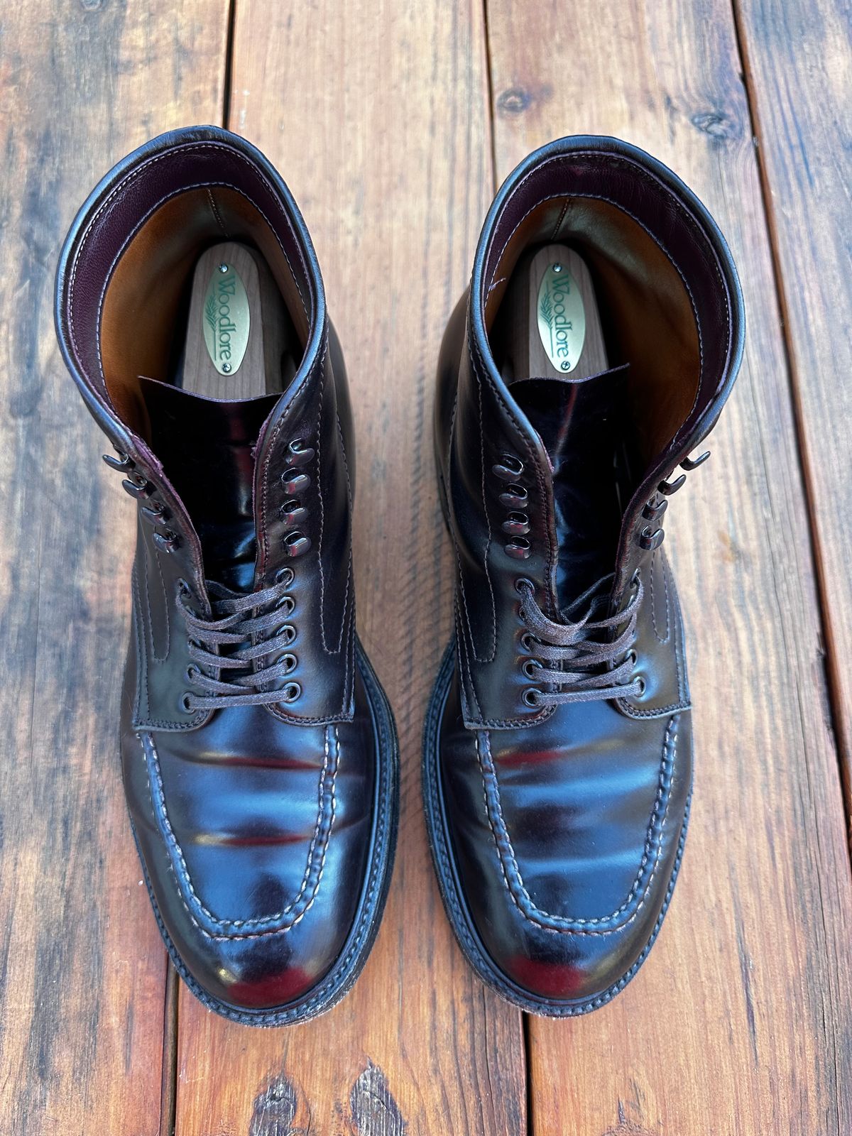 Photo by 8loop on March 3, 2024 of the Alden Indy Boot in Horween Color 8 Shell Cordovan.