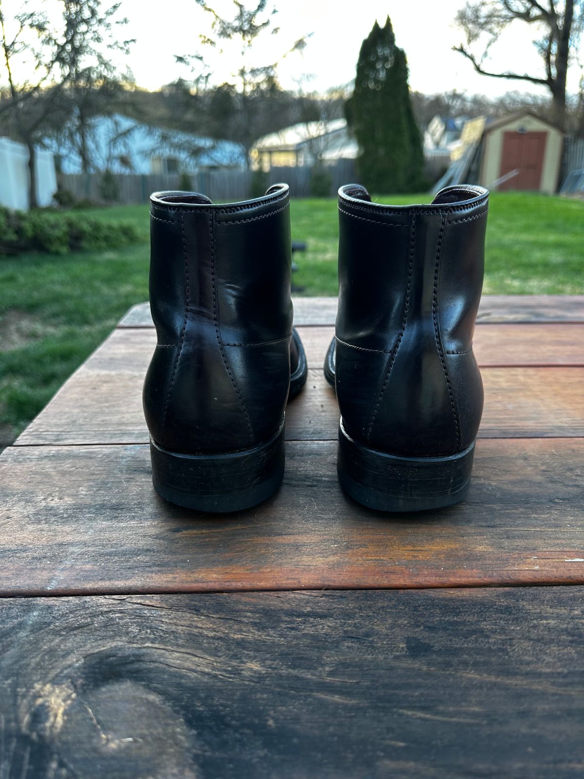 Photo by 8loop on April 5, 2024 of the Alden Indy Boot in Horween Color 8 Shell Cordovan.