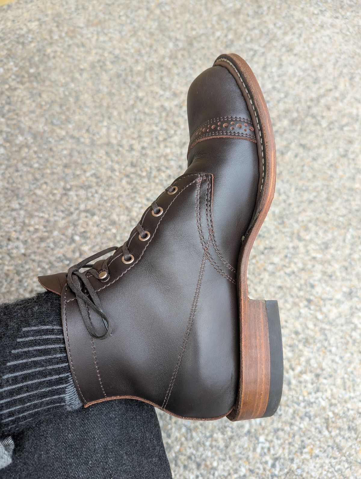 Photo by dwbrunton on March 3, 2026 of the White's Semi-Dress in Seidel Brown Dress.