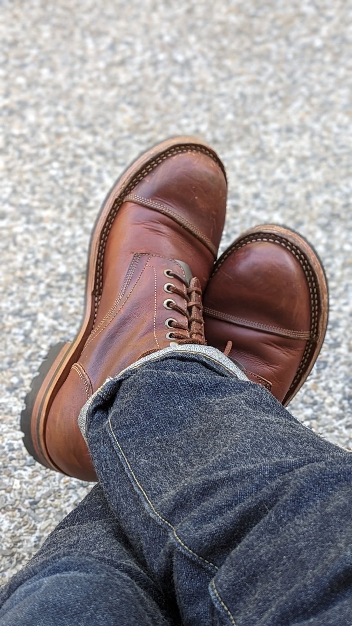 Photo by dwbrunton on March 13, 2024 of the Bordon Tukano Boots in Wickett & Craig Tan Oiled Latigo.