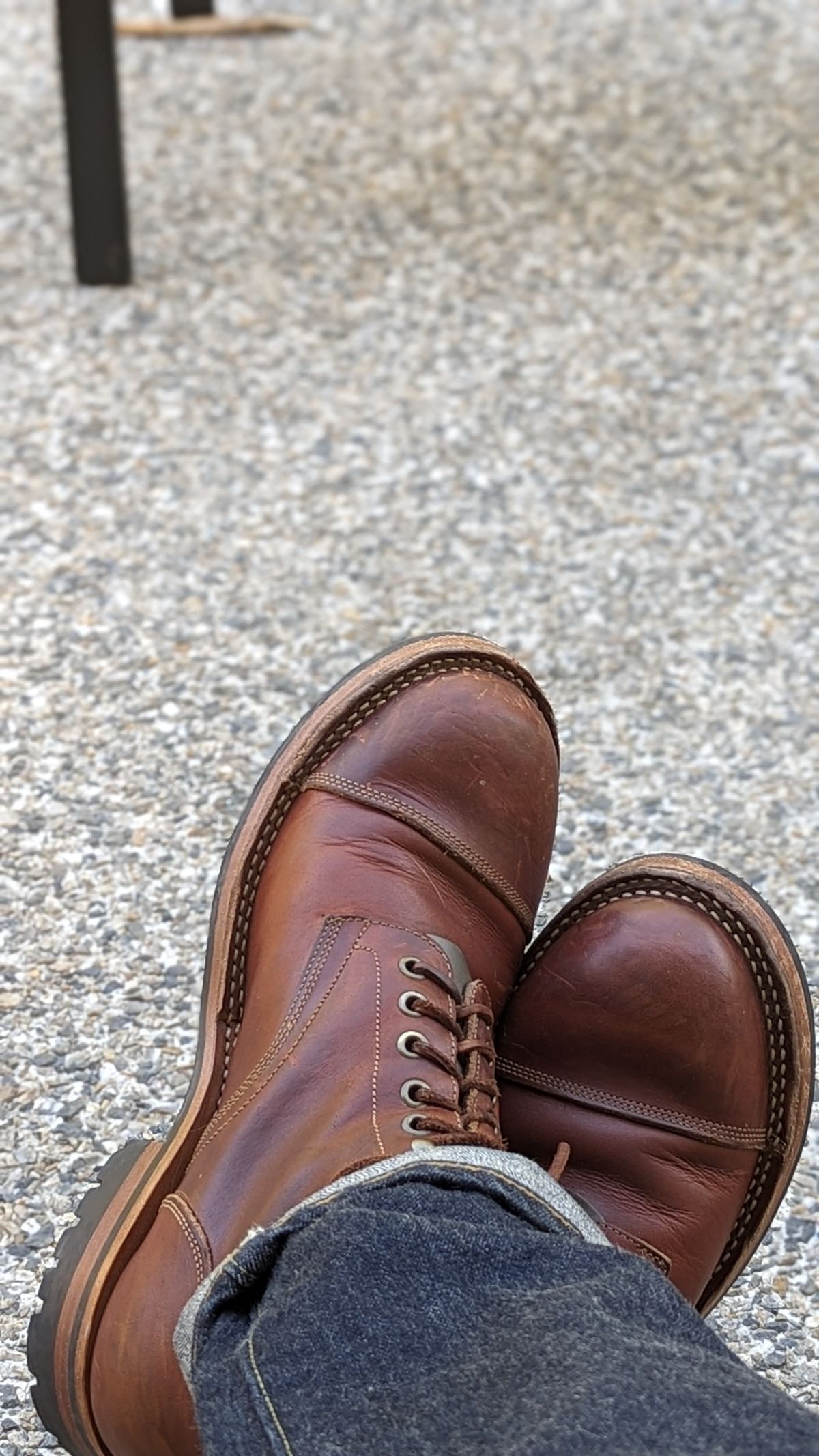 Photo by dwbrunton on March 13, 2024 of the Bordon Tukano Boots in Wickett & Craig Tan Oiled Latigo.