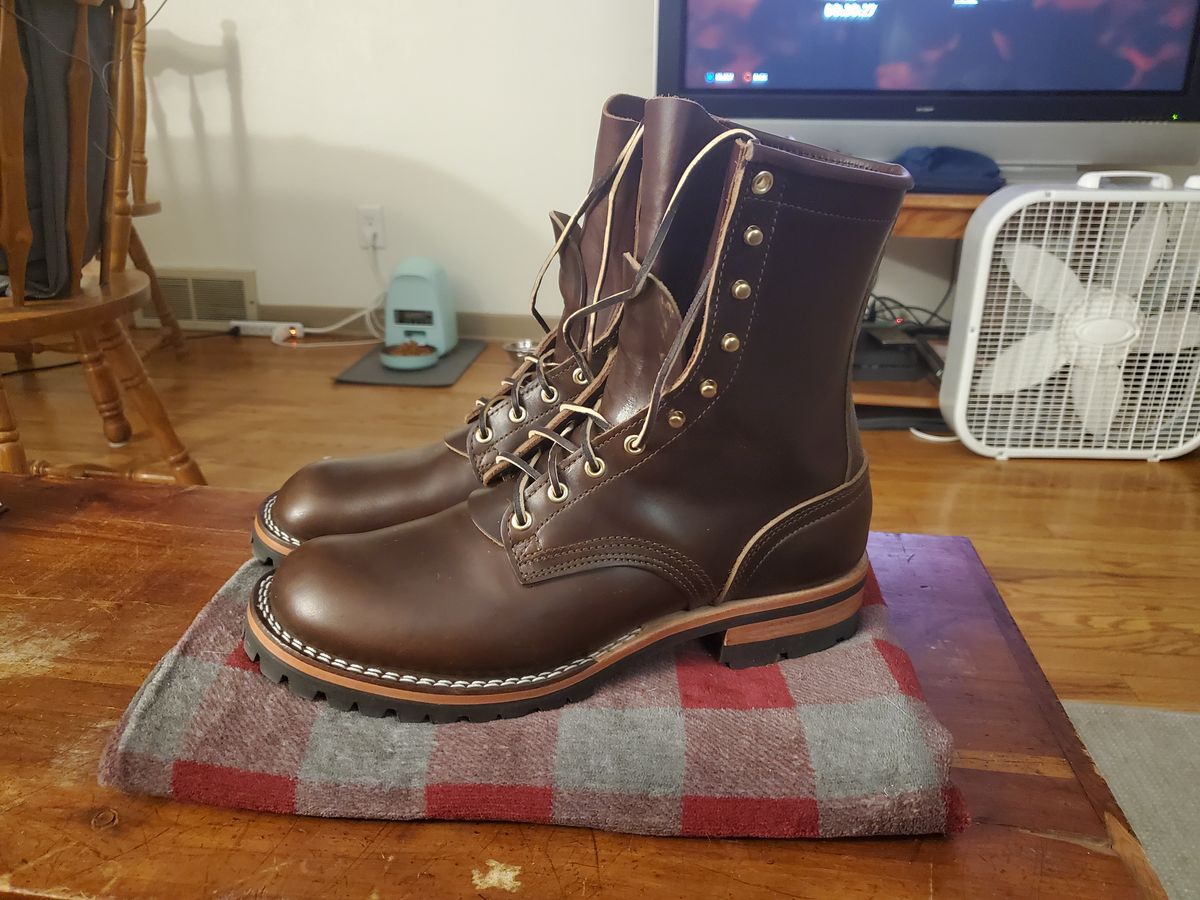 Photo by tdoellman on December 5, 2023 of the Nicks MTO in Horween Brown Chromexcel.