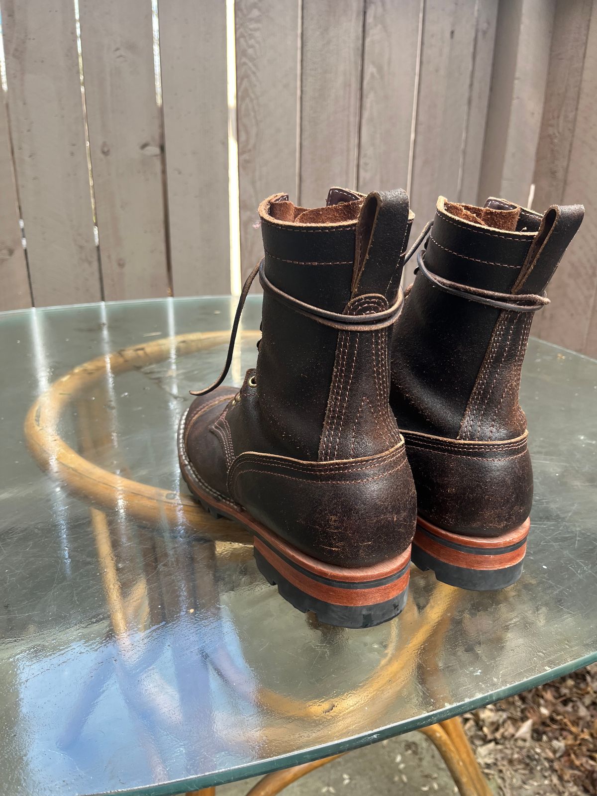 Photo by Francisco on February 23, 2023 of the Nicks Unlisted Model in Horween Brown Waxed Flesh.