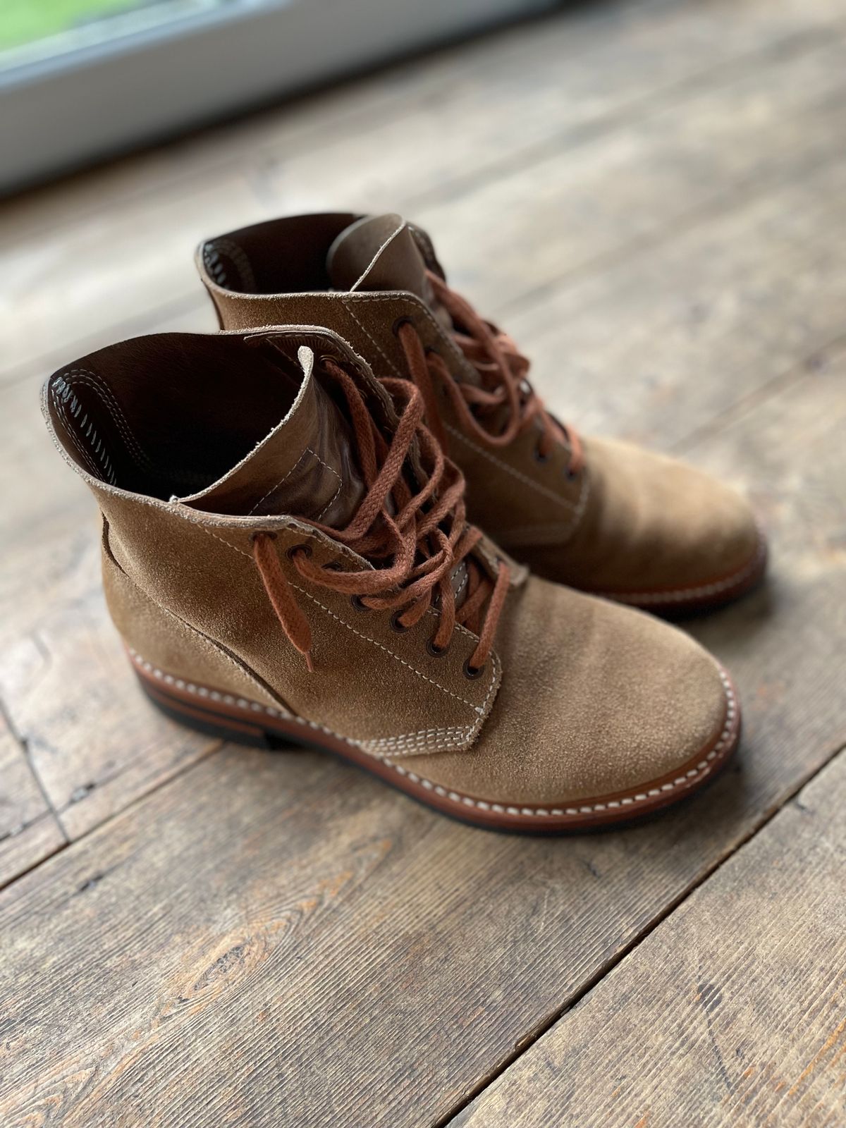 Photo by akh666 on November 14, 2023 of the John Lofgren M-43 Service Shoes in Horween Brown Chromexcel Roughout.