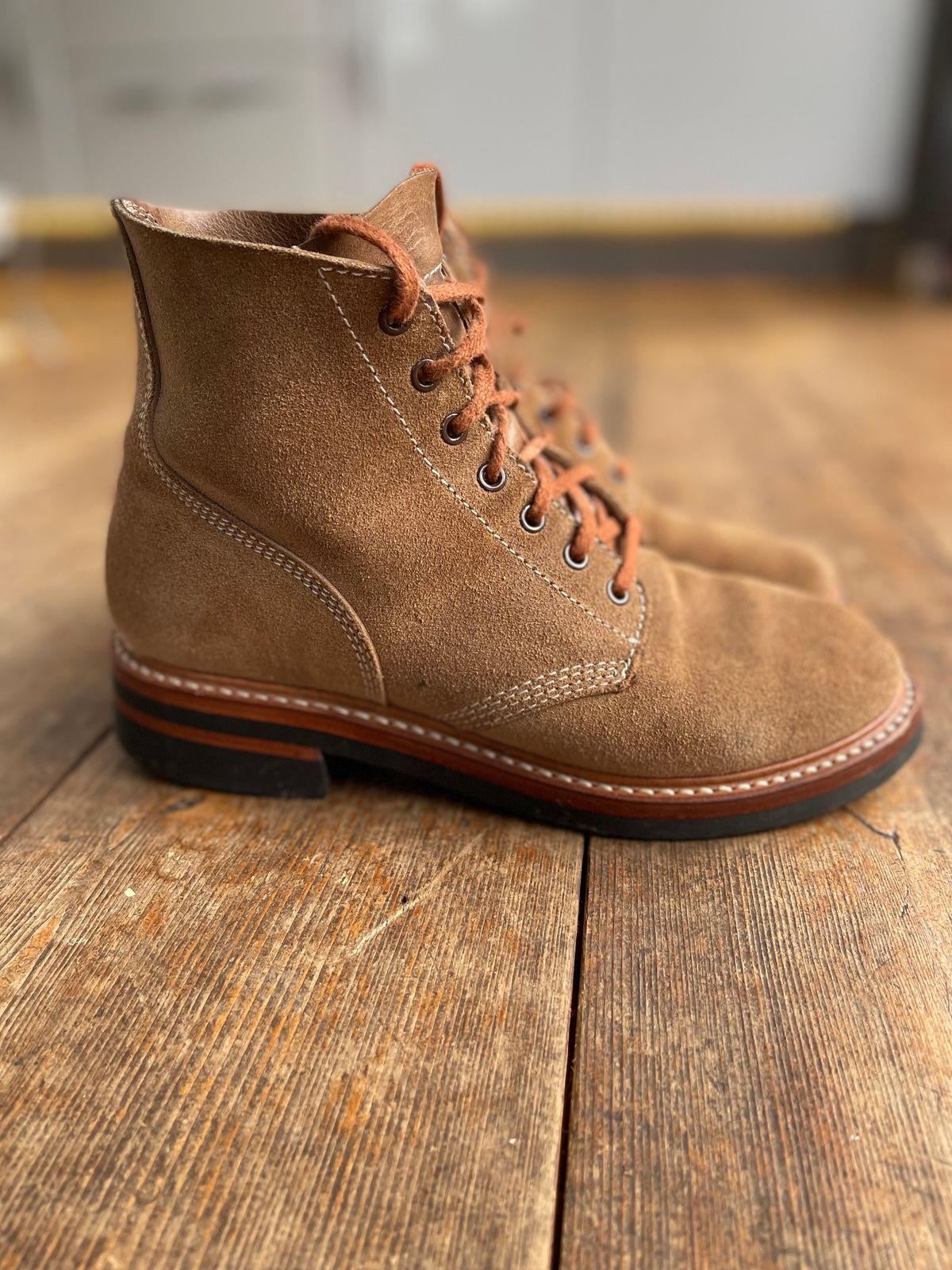 Photo by akh666 on November 14, 2023 of the John Lofgren M-43 Service Shoes in Horween Brown Chromexcel Roughout.