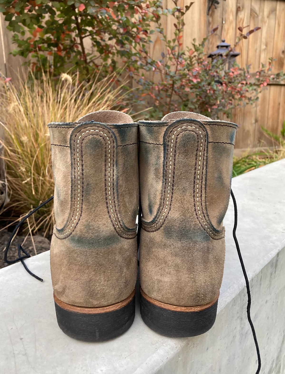 Photo by buellrider on December 4, 2023 of the Red Wing Iron Ranger in S.B. Foot Slate Muleskinner.