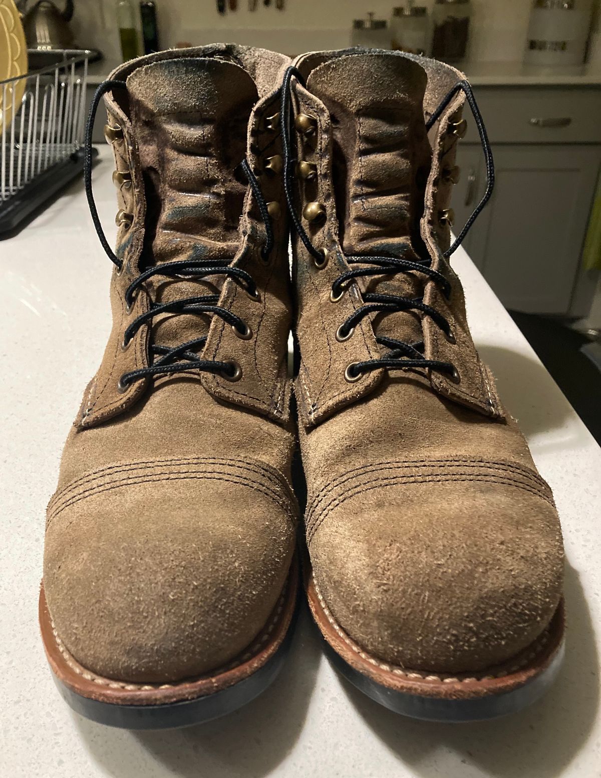 Photo by buellrider on February 4, 2024 of the Red Wing Iron Ranger in S.B. Foot Slate Muleskinner.