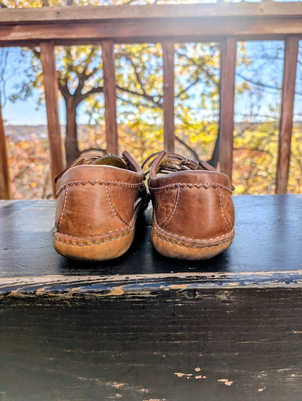 Photo by timelesstough on November 3, 2025 of the Quoddy Grizzly Moc in Maryam Fango Horsebutt.