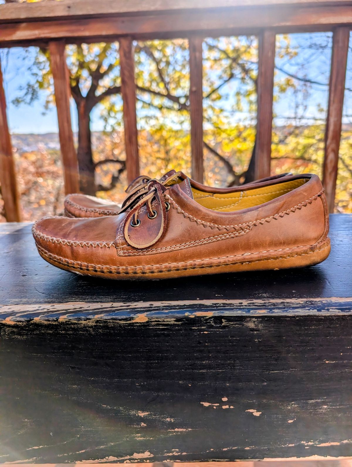 Photo by timelesstough on November 3, 2025 of the Quoddy Grizzly Moc in Maryam Fango Horsebutt.