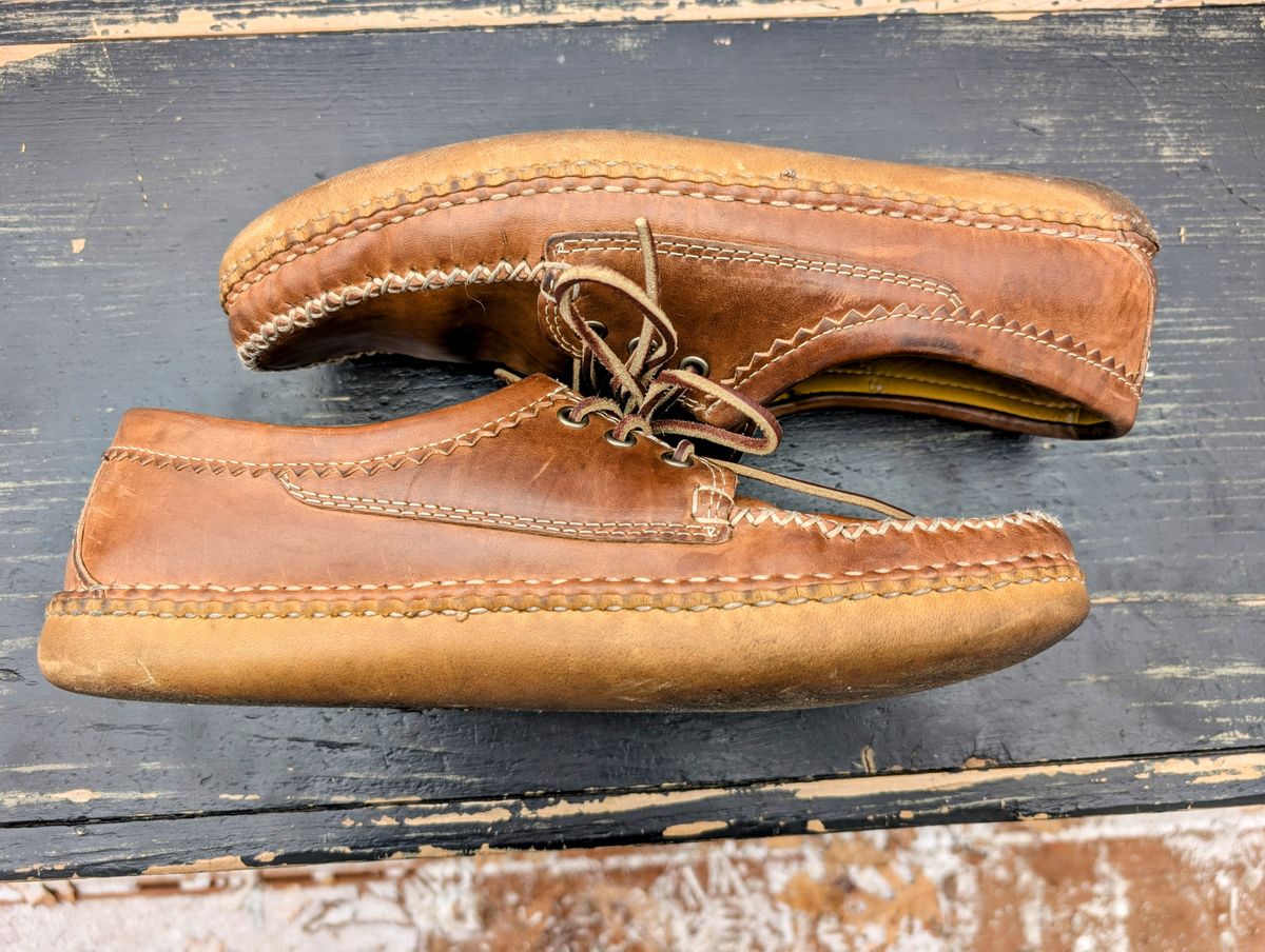 Photo by timelesstough on January 3, 2026 of the Quoddy Grizzly Moc in Maryam Fango Horsebutt.