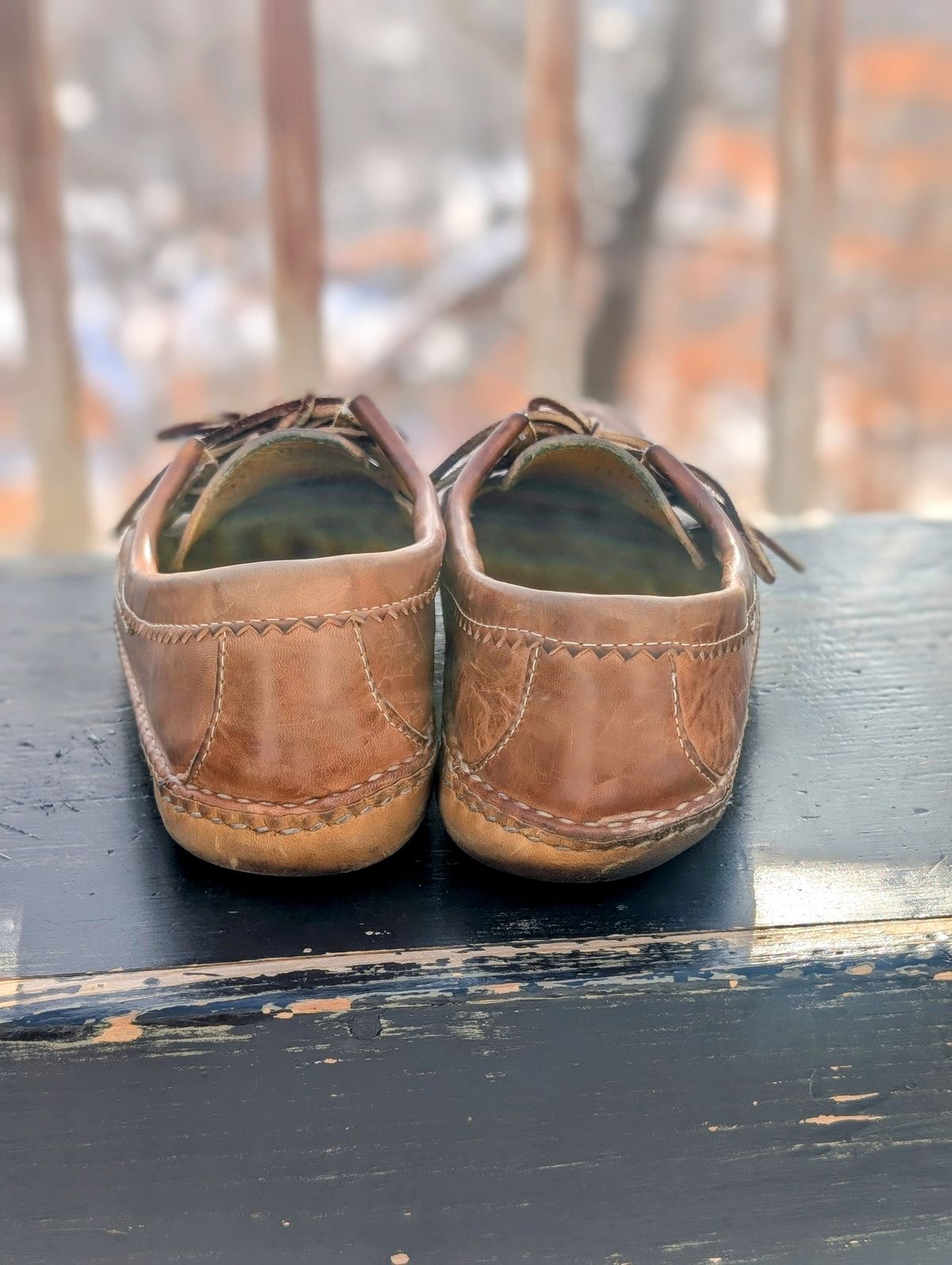 Photo by timelesstough on February 2, 2026 of the Quoddy Grizzly Moc in Maryam Fango Horsebutt.