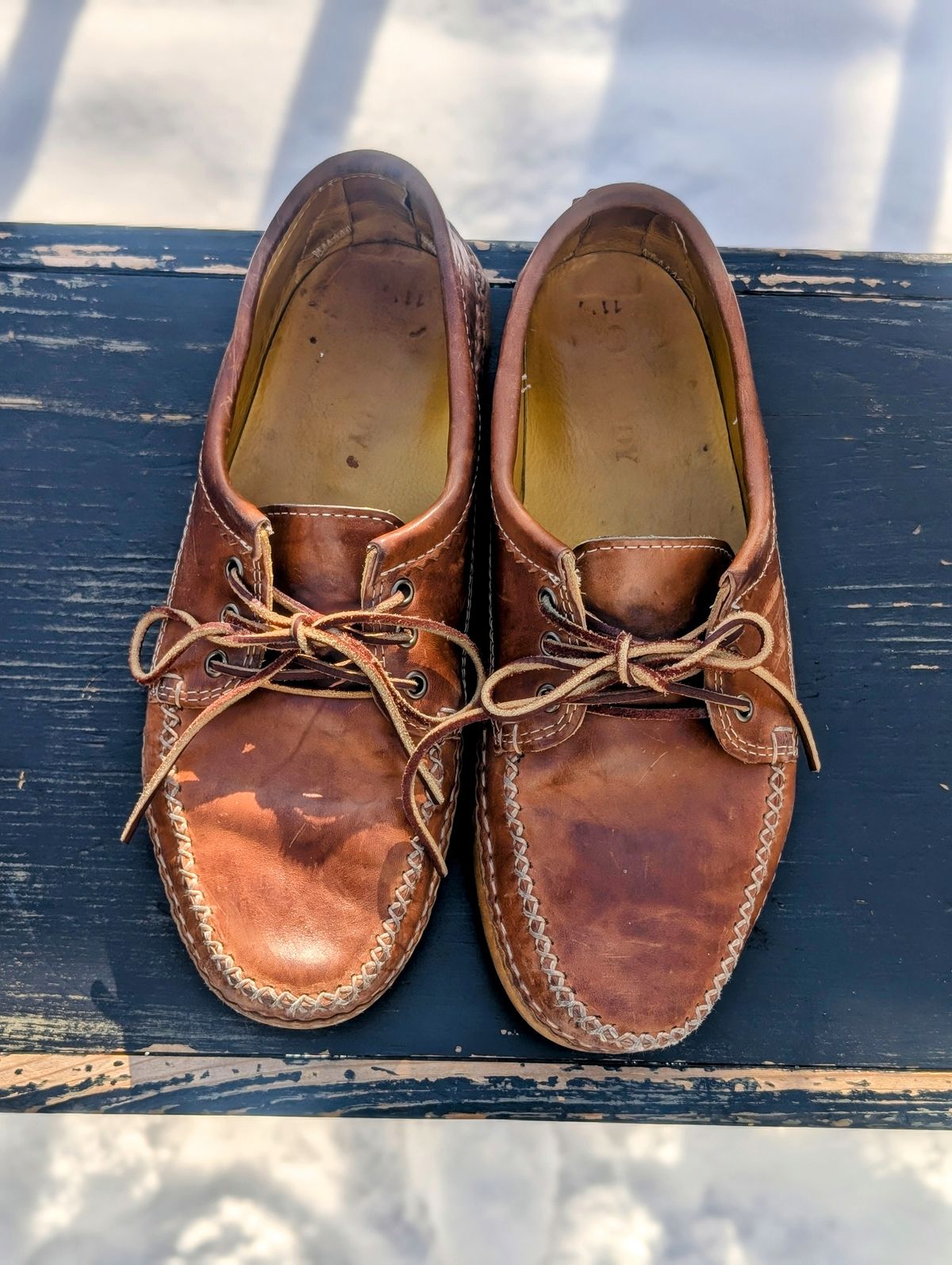 Photo by timelesstough on February 2, 2026 of the Quoddy Grizzly Moc in Maryam Fango Horsebutt.