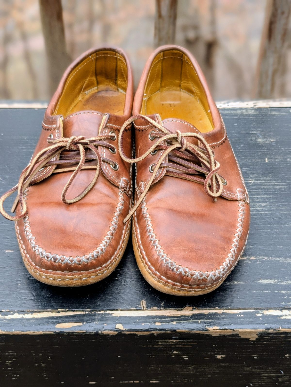 Photo by timelesstough on March 4, 2026 of the Quoddy Grizzly Moc in Maryam Fango Horsebutt.