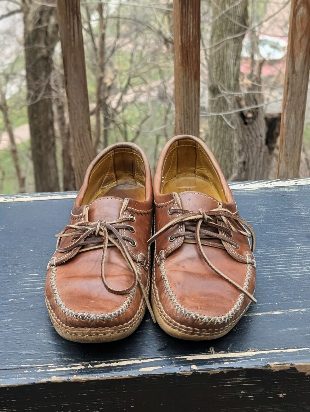 Photo by timelesstough on April 3, 2026 of the Quoddy Grizzly Moc in Maryam Fango Horsebutt.