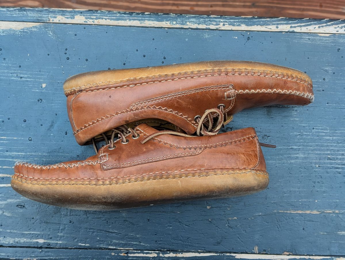 Photo by timelesstough on April 3, 2026 of the Quoddy Grizzly Moc in Maryam Fango Horsebutt.