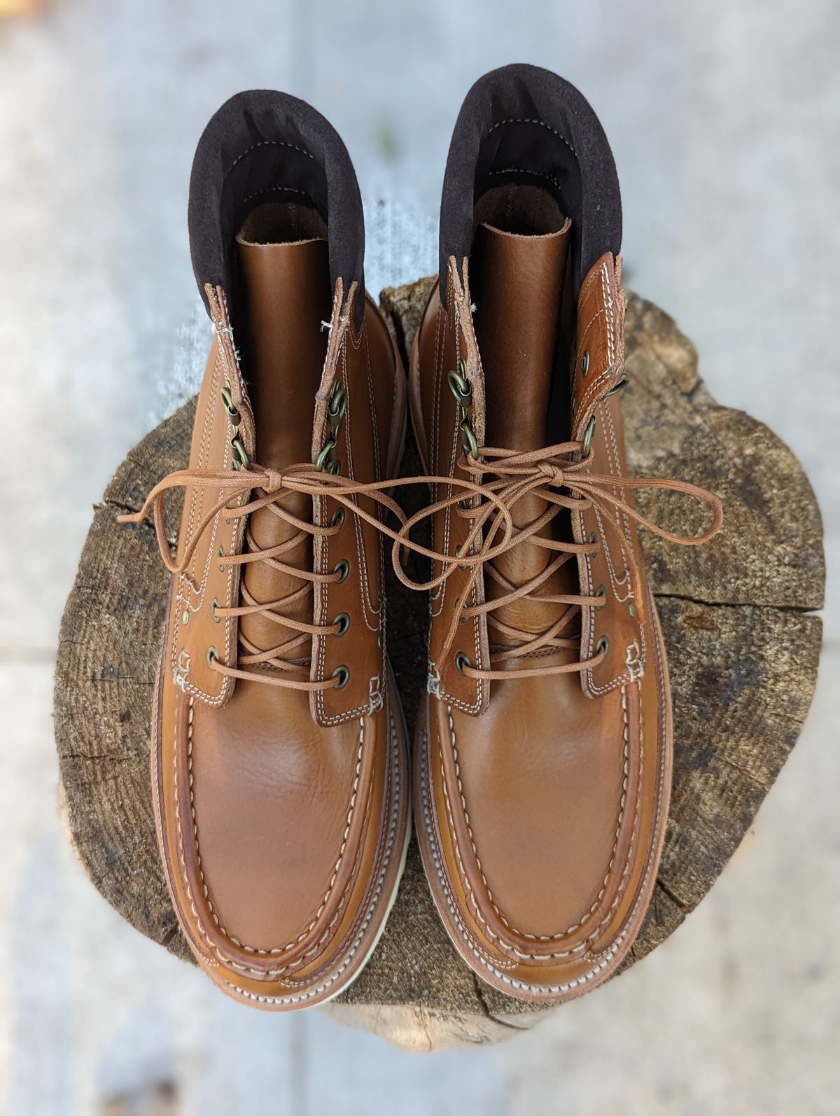 Photo by timelesstough on November 8, 2022 of the Grant Stone Field Boot in Badalassi Carlo Saddle Tan Minerva.