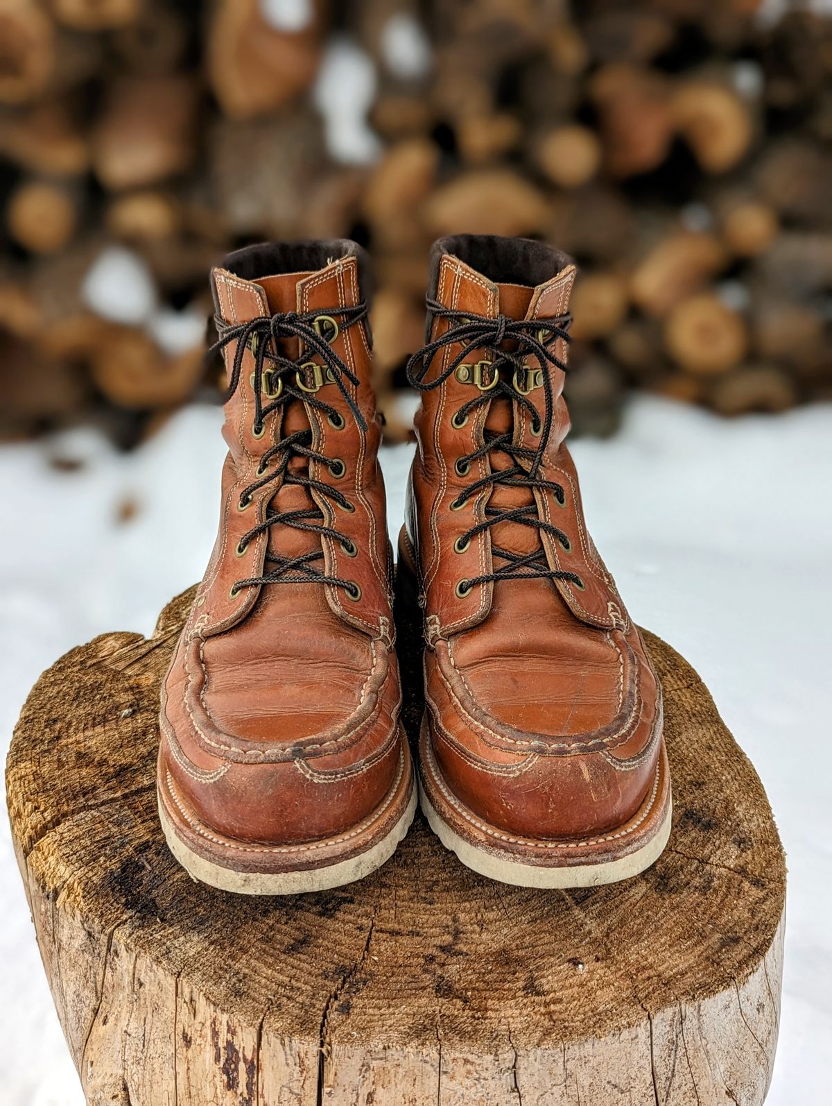 Photo by timelesstough on December 1, 2022 of the Grant Stone Field Boot in Badalassi Carlo Saddle Tan Minerva.