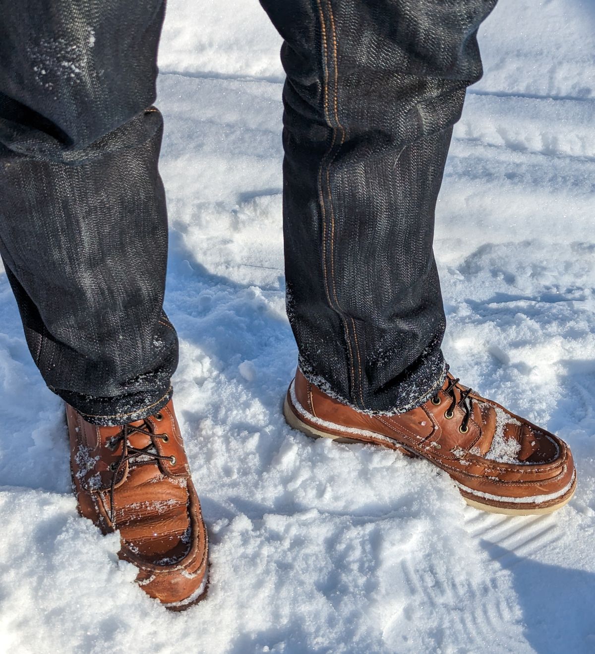 Photo by timelesstough on December 26, 2022 of the Grant Stone Field Boot in Badalassi Carlo Saddle Tan Minerva.