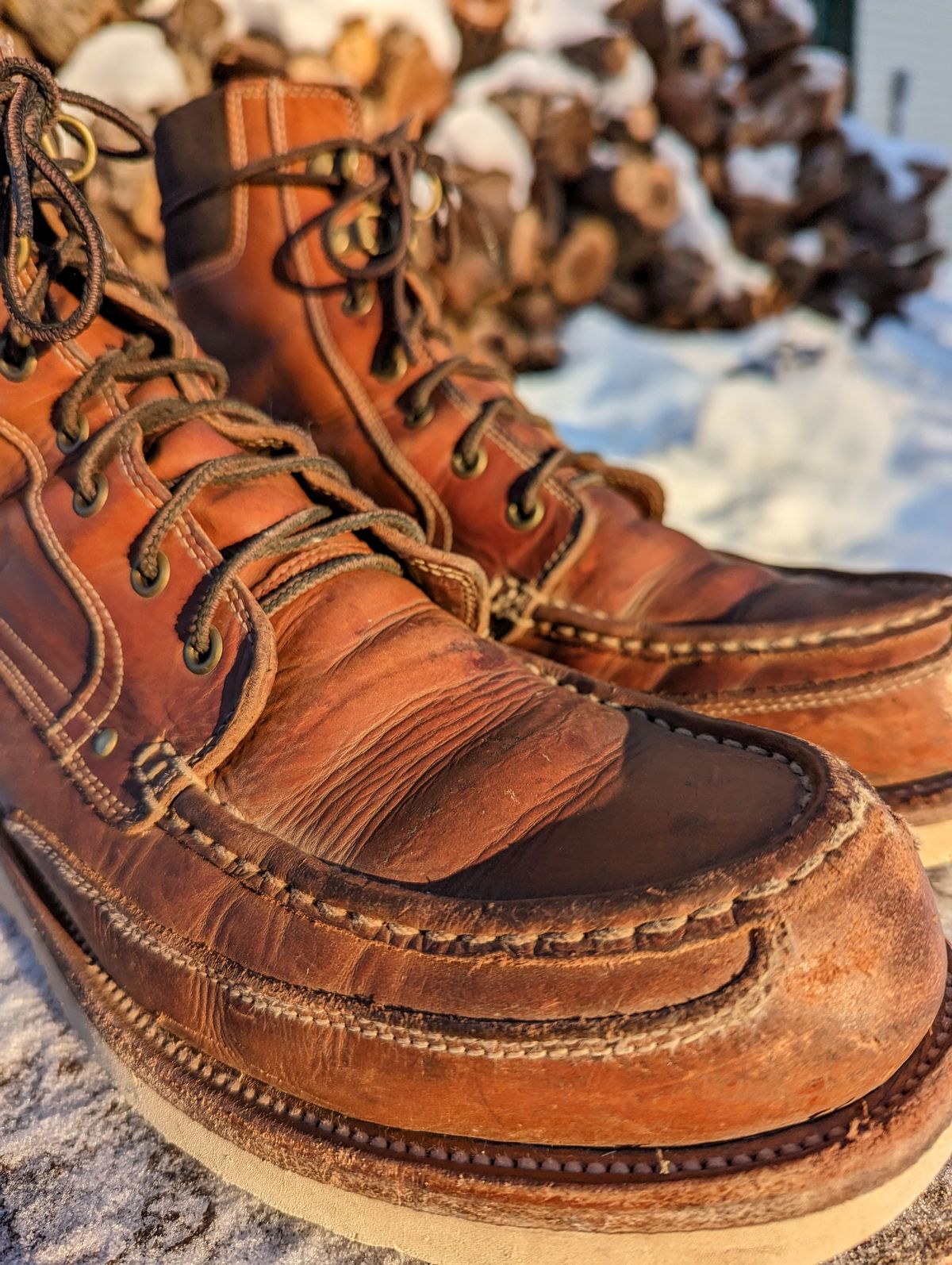 Photo by timelesstough on February 2, 2023 of the Grant Stone Field Boot in Badalassi Carlo Saddle Tan Minerva.