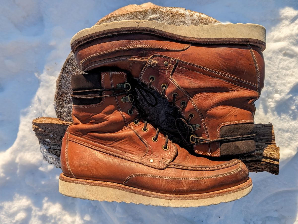 Photo by timelesstough on February 2, 2023 of the Grant Stone Field Boot in Badalassi Carlo Saddle Tan Minerva.