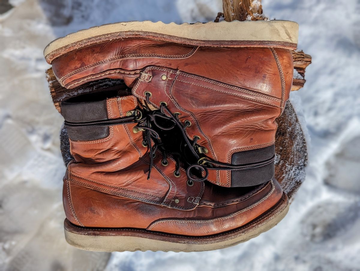 Photo by timelesstough on April 1, 2023 of the Grant Stone Field Boot in Badalassi Carlo Saddle Tan Minerva.