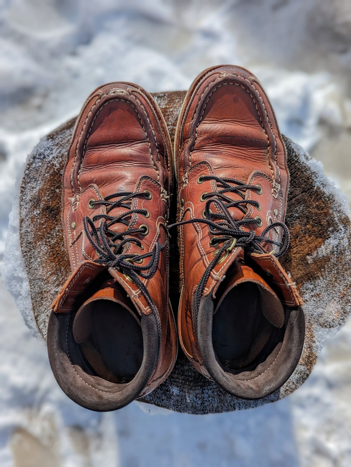 Photo by timelesstough on April 1, 2023 of the Grant Stone Field Boot in Badalassi Carlo Saddle Tan Minerva.