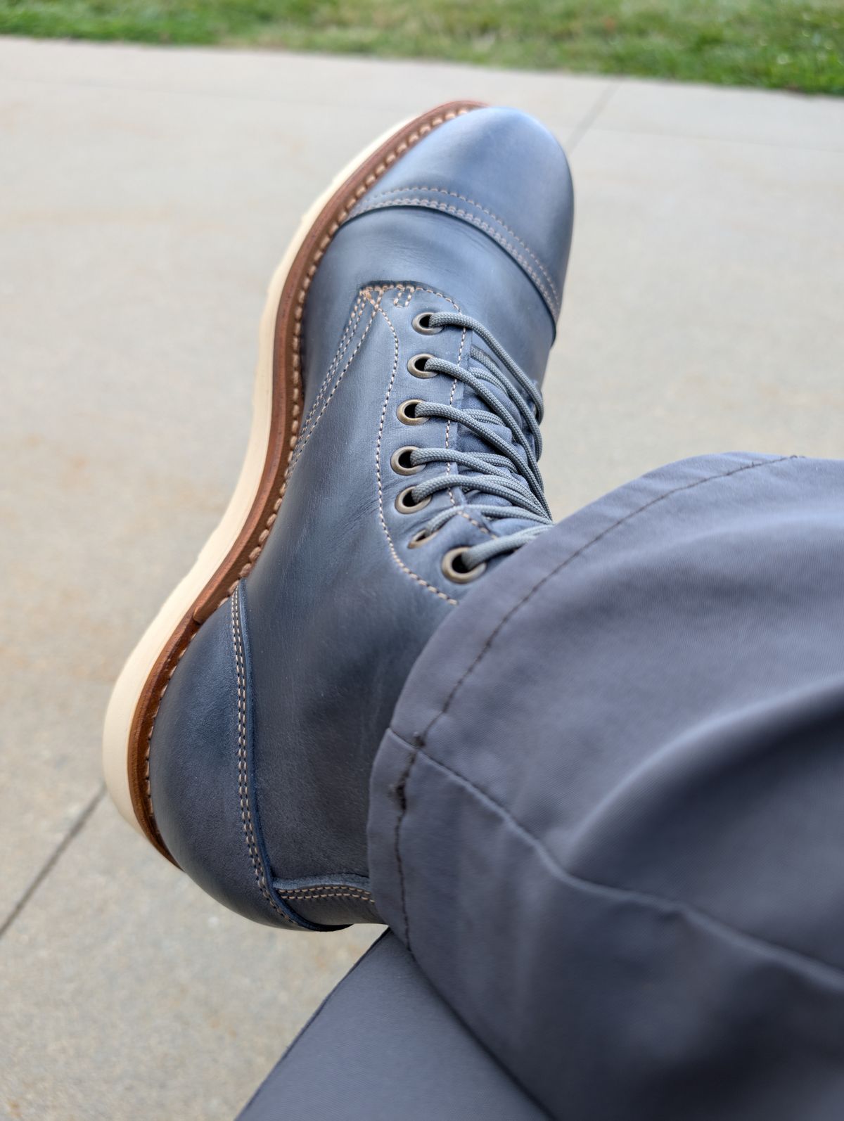 Photo by FotoJesse on August 14, 2025 of the Truman Upland Boot in Seidel Ink Cheaha.