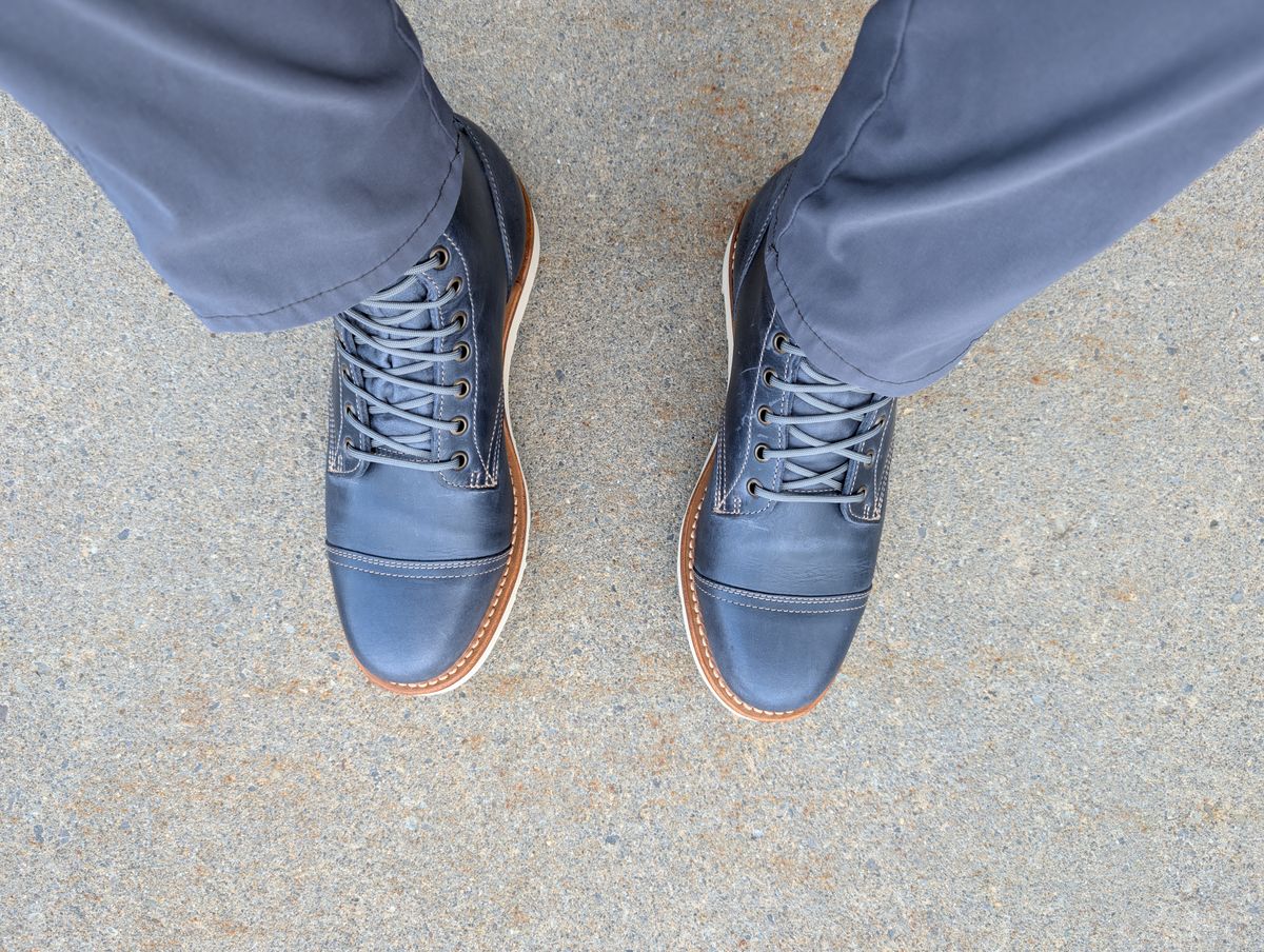Photo by FotoJesse on August 14, 2025 of the Truman Upland Boot in Seidel Ink Cheaha.