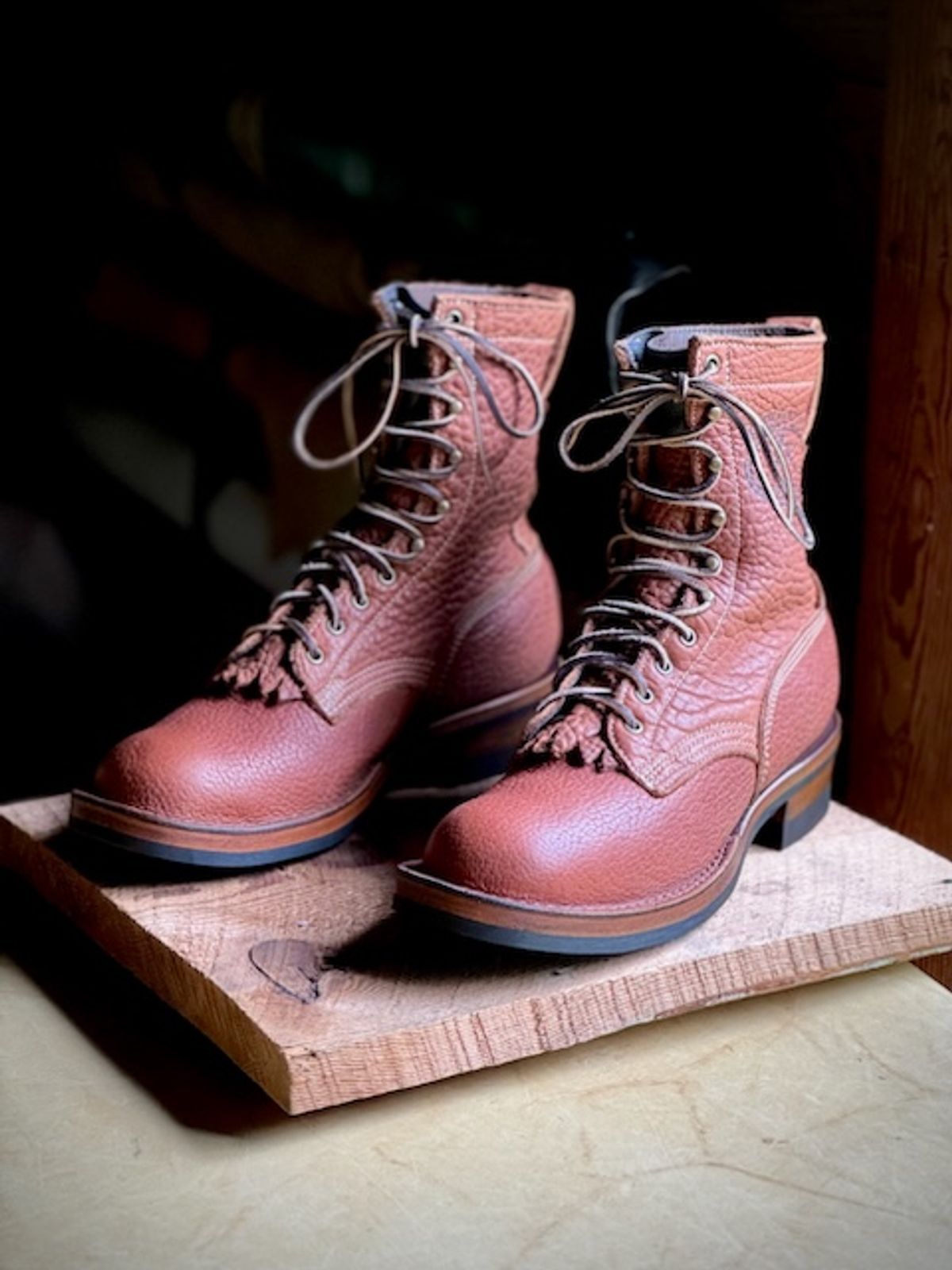 Photo by towcars on March 9, 2025 of the JK Boots O.T. in Bison Smooth.