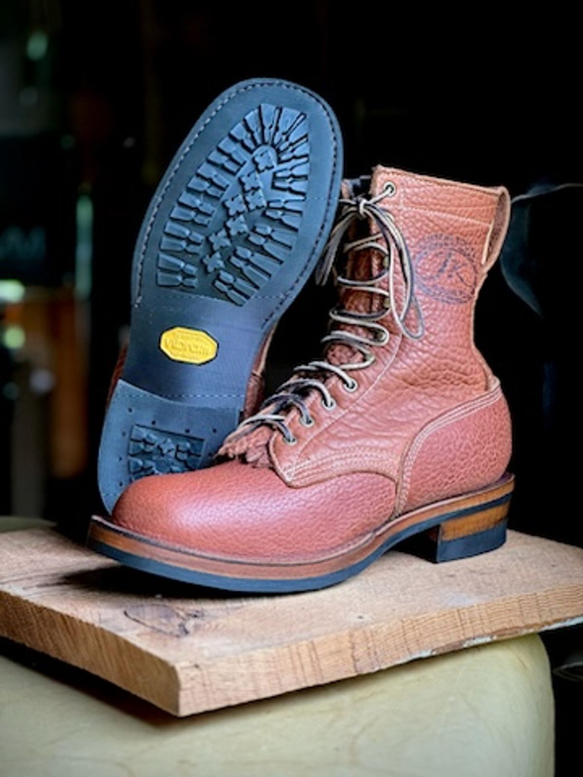 Photo by towcars on March 9, 2025 of the JK Boots O.T. in Bison Smooth.
