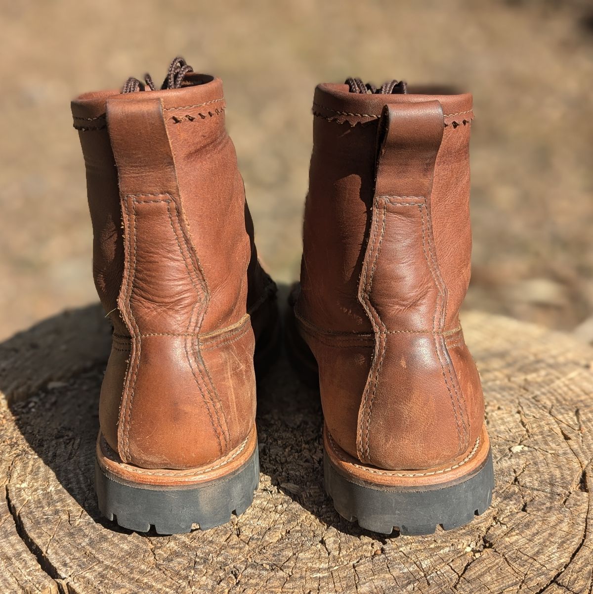 Photo by towcars on November 1, 2024 of the Russell Moccasin Co. Backcountry in Walnut Timberjack.