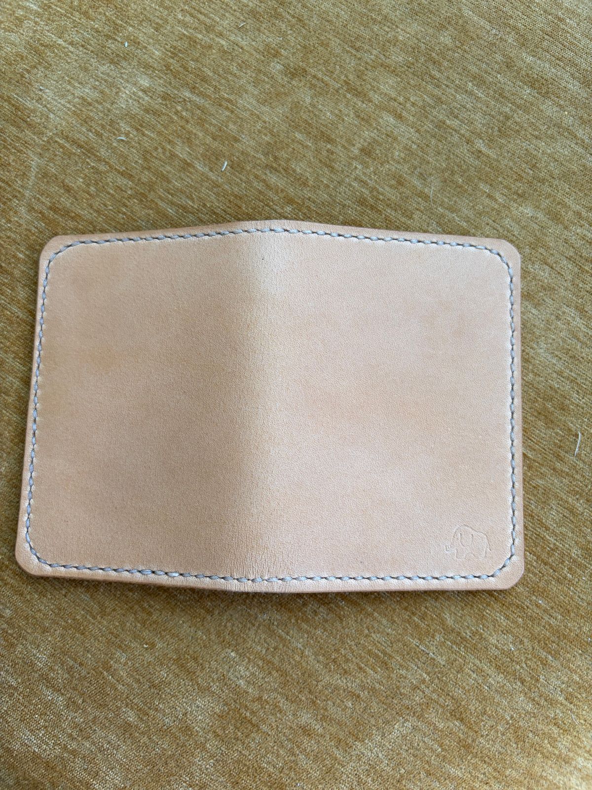Photo by PinyonPine on November 1, 2025 of the Oldwalrus Two Slot Bifold Wallet in Horween Double Glazed Natural Latigo.