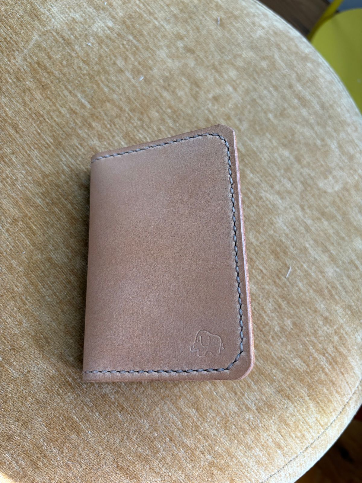 Photo by PinyonPine on November 1, 2025 of the Oldwalrus Two Slot Bifold Wallet in Horween Double Glazed Natural Latigo.