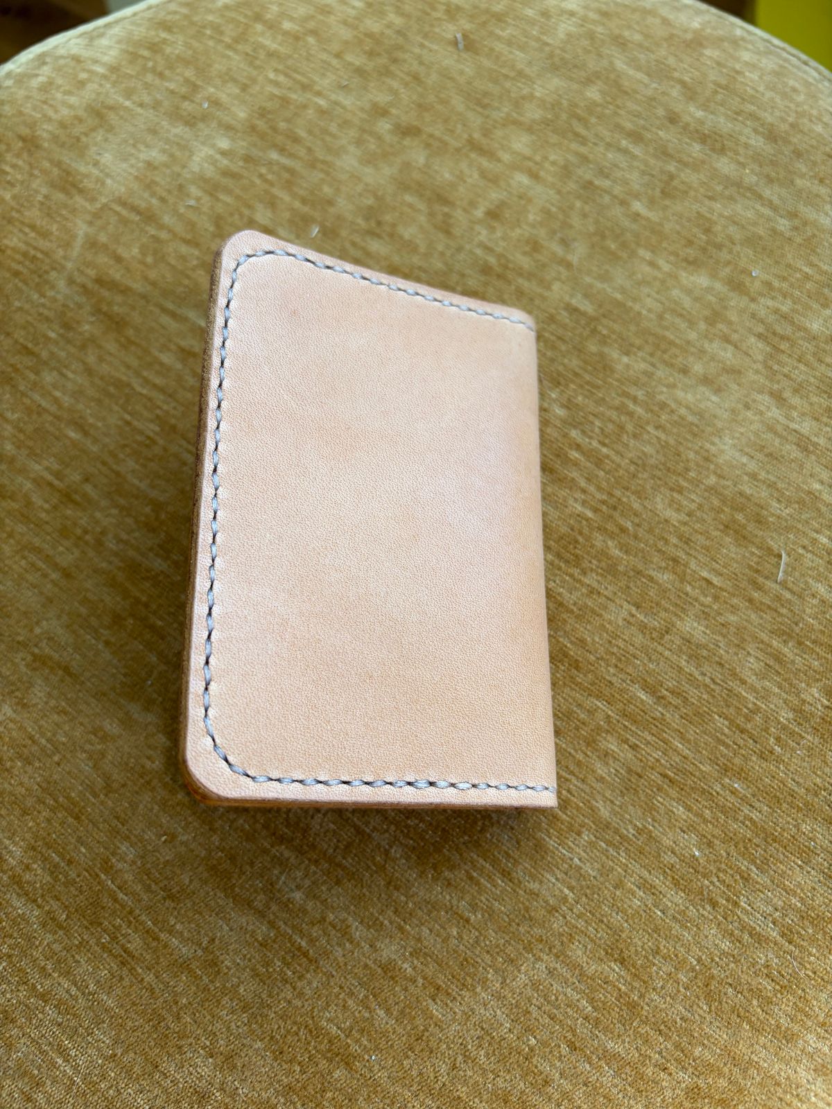 Photo by PinyonPine on November 1, 2025 of the Oldwalrus Two Slot Bifold Wallet in Horween Double Glazed Natural Latigo.