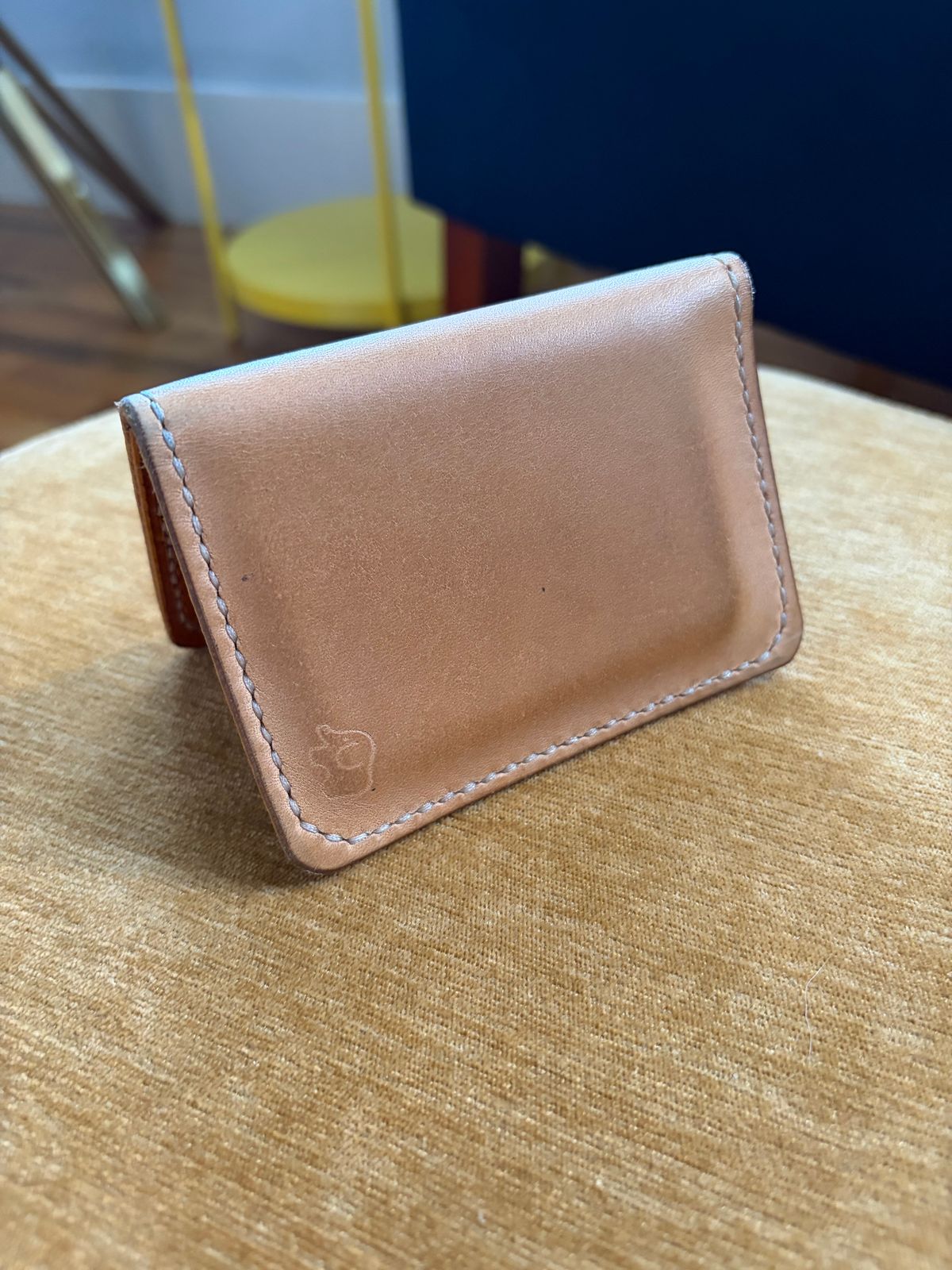 Photo by PinyonPine on January 3, 2026 of the Oldwalrus Two Slot Bifold Wallet in Horween Double Glazed Natural Latigo.